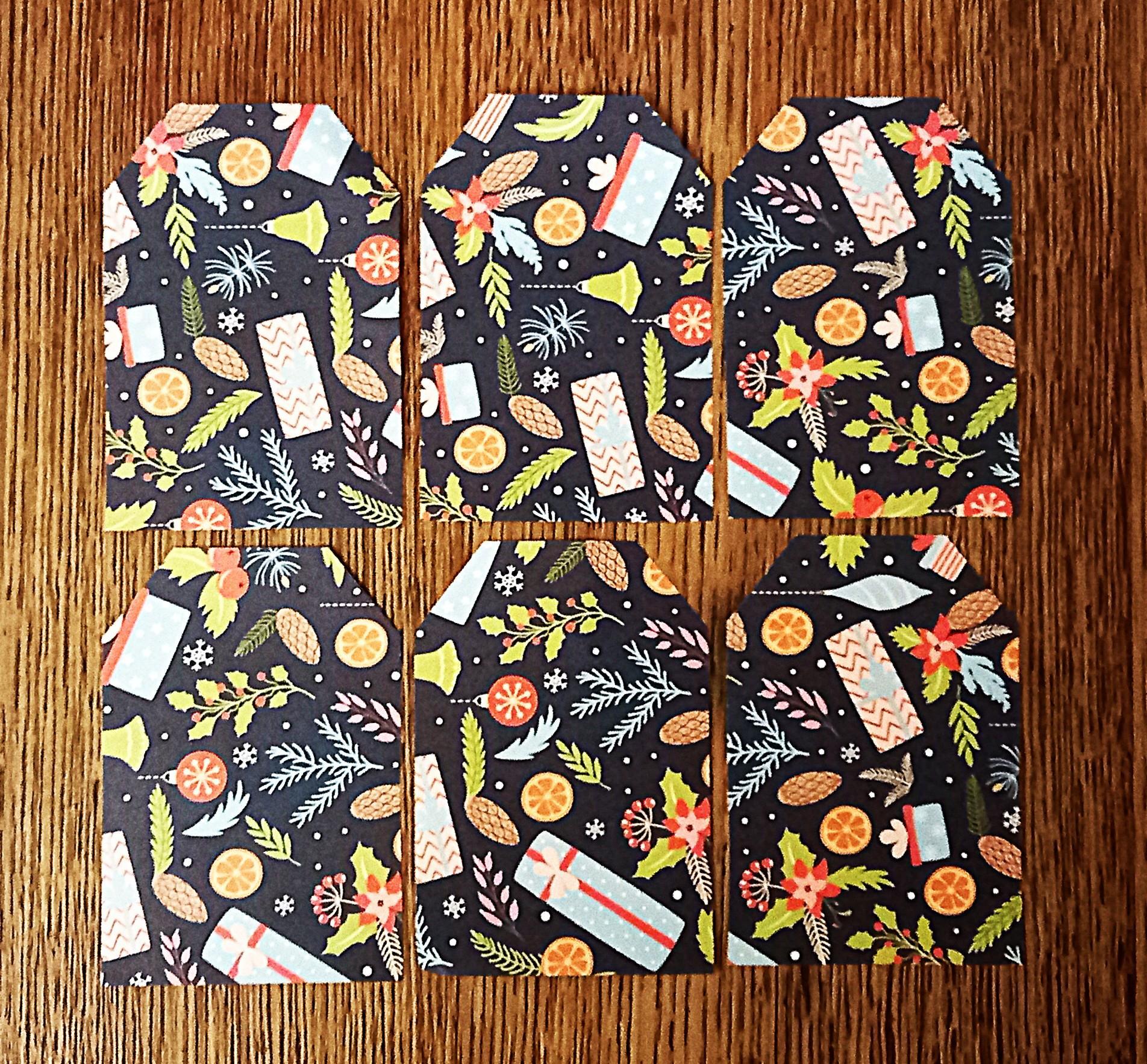 troc de troc etiquettes de noël recto/verso. image 1