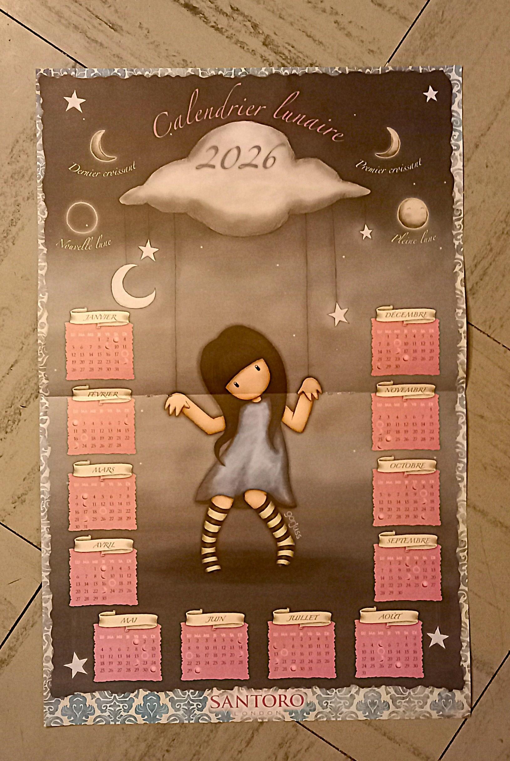 troc de troc poster calendrier lunaire 2026. image 0