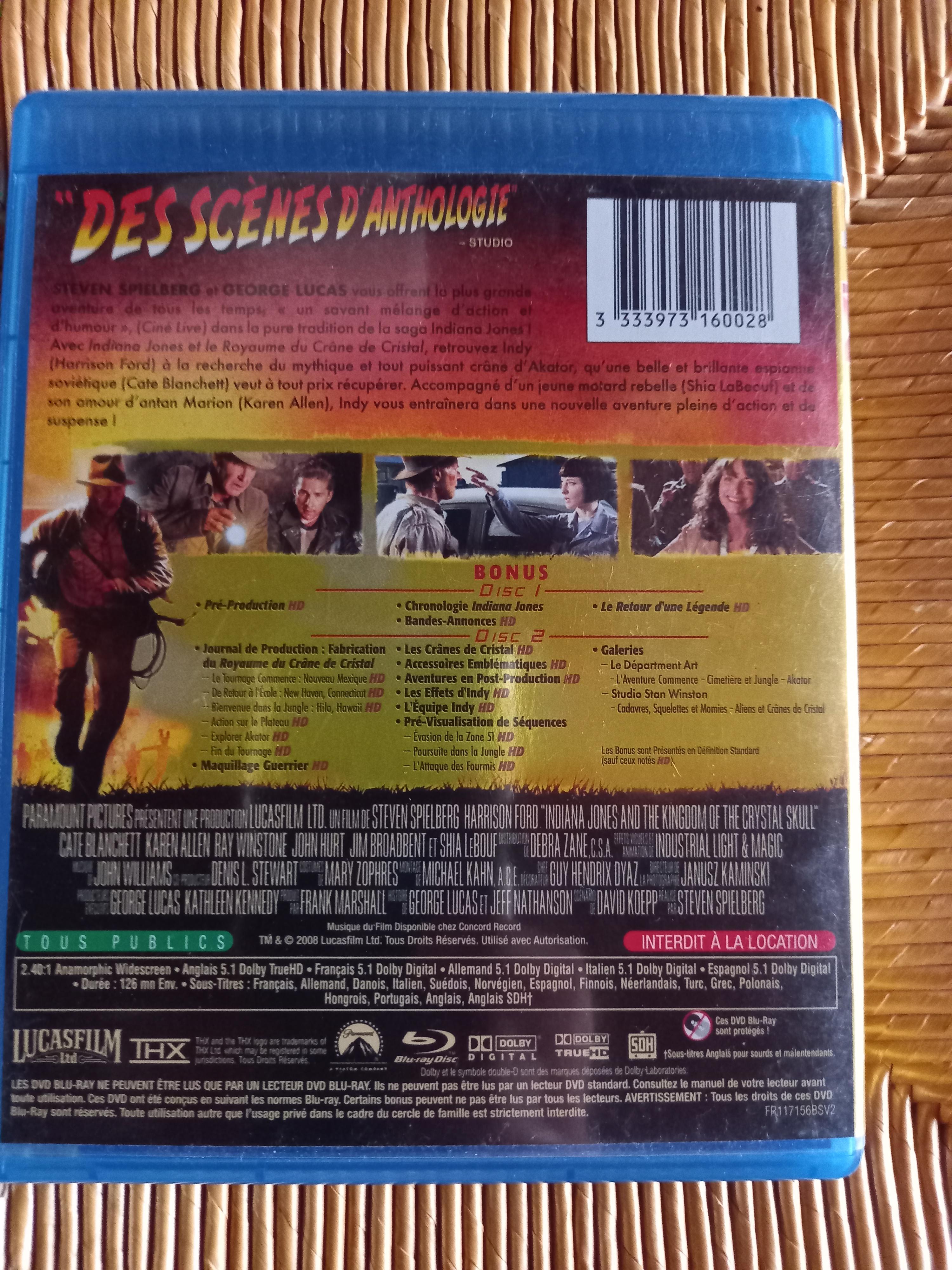 troc de troc reserve. blu ray indiana jones image 1