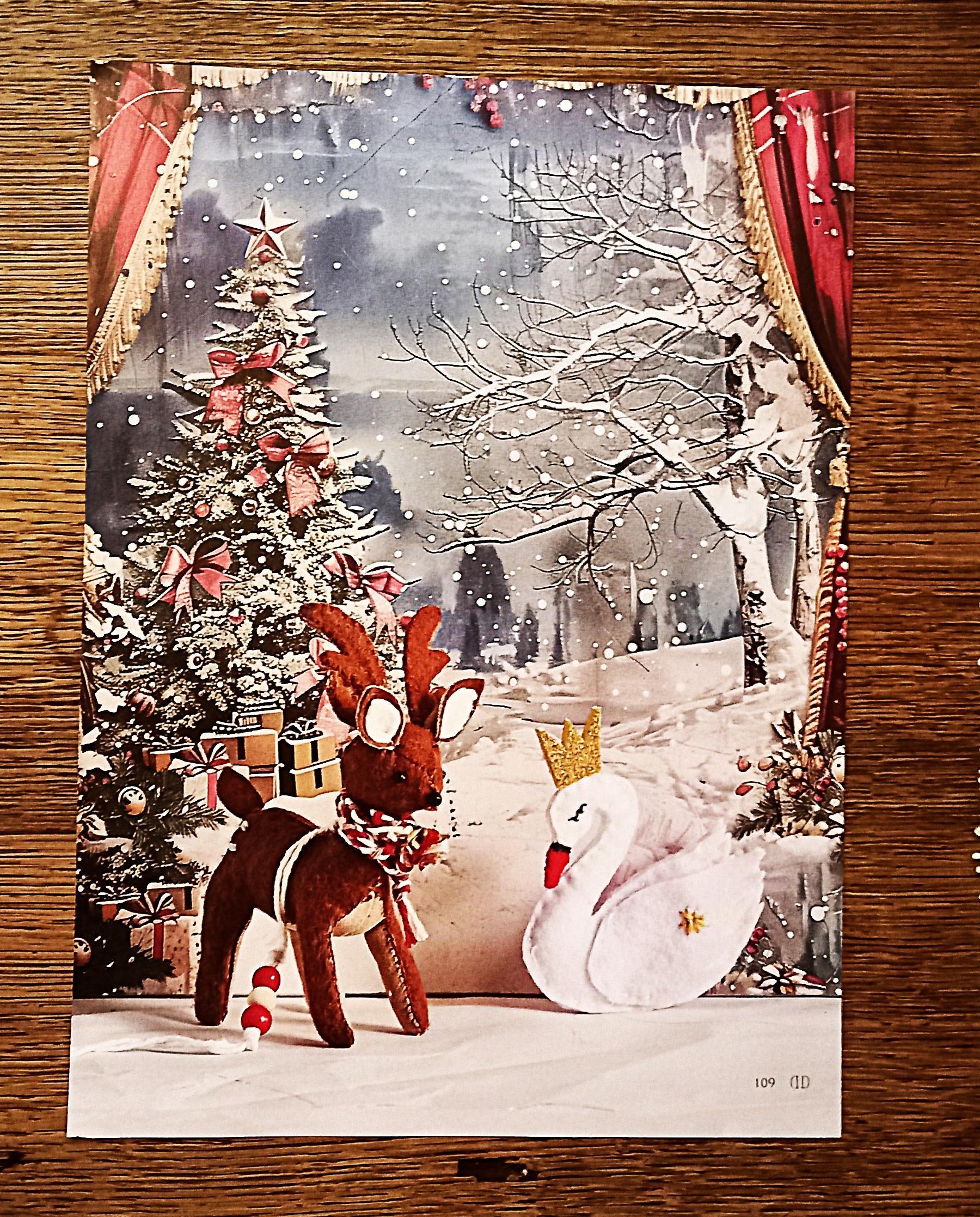 troc de troc affiche "renne et cygne de noël". image 0