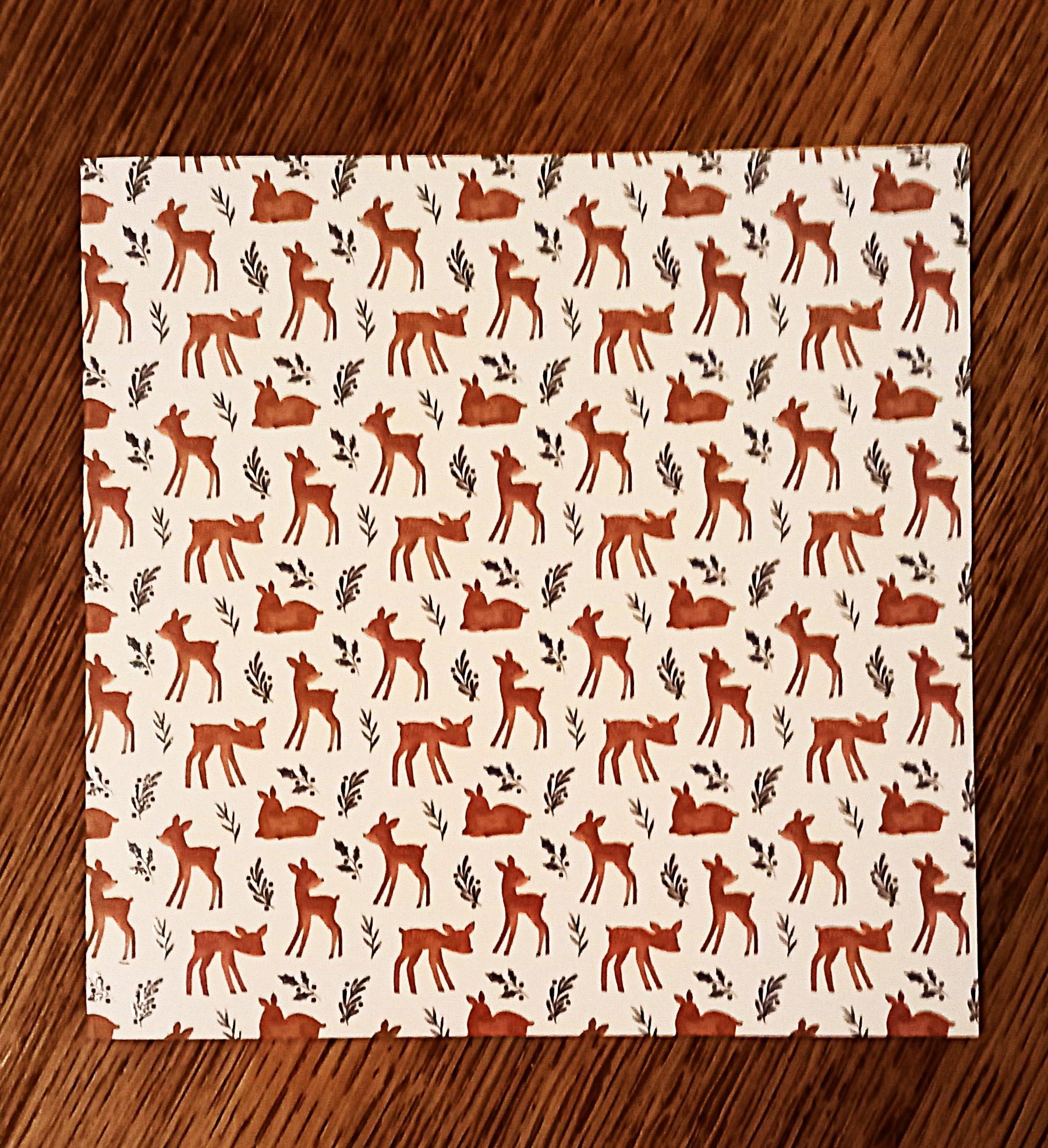 troc de troc carte double "renne de noël". image 0