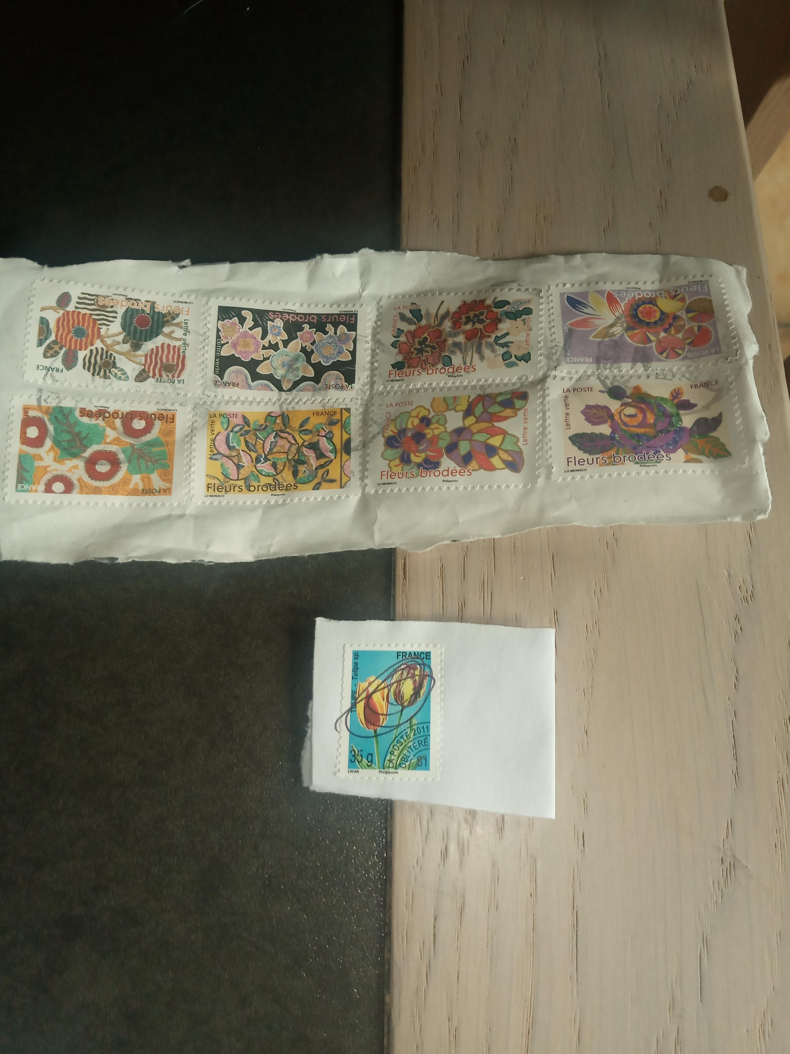 troc de troc expédié lot de 9 timbres image 0