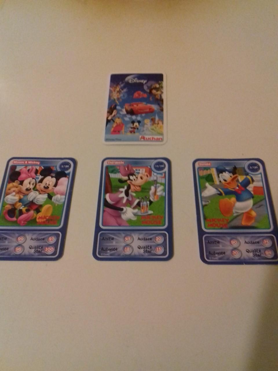 troc de troc j'échange 3 cartes "disney" de auchan image 0