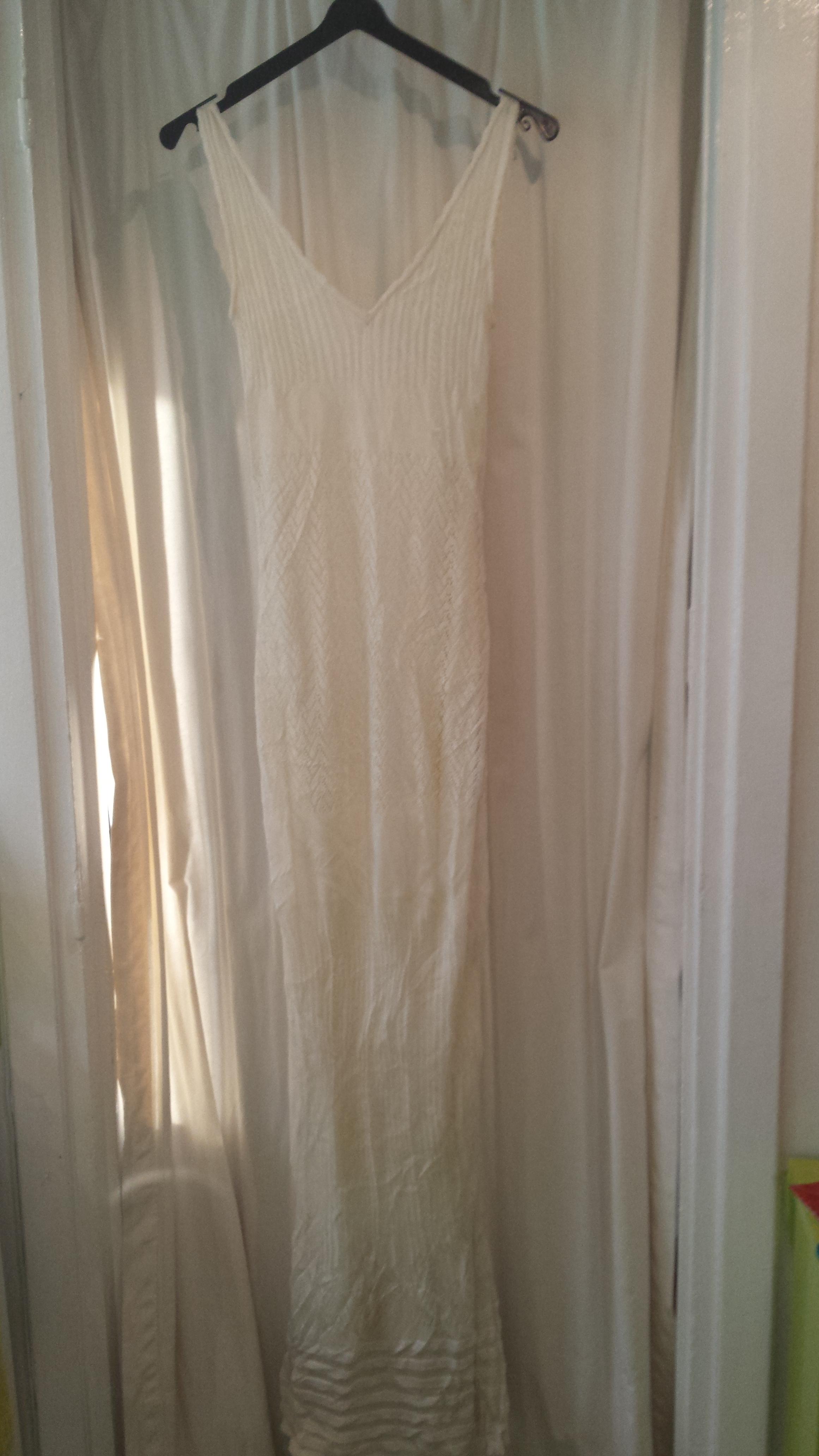 troc de troc robe longue en maille blanche image 0