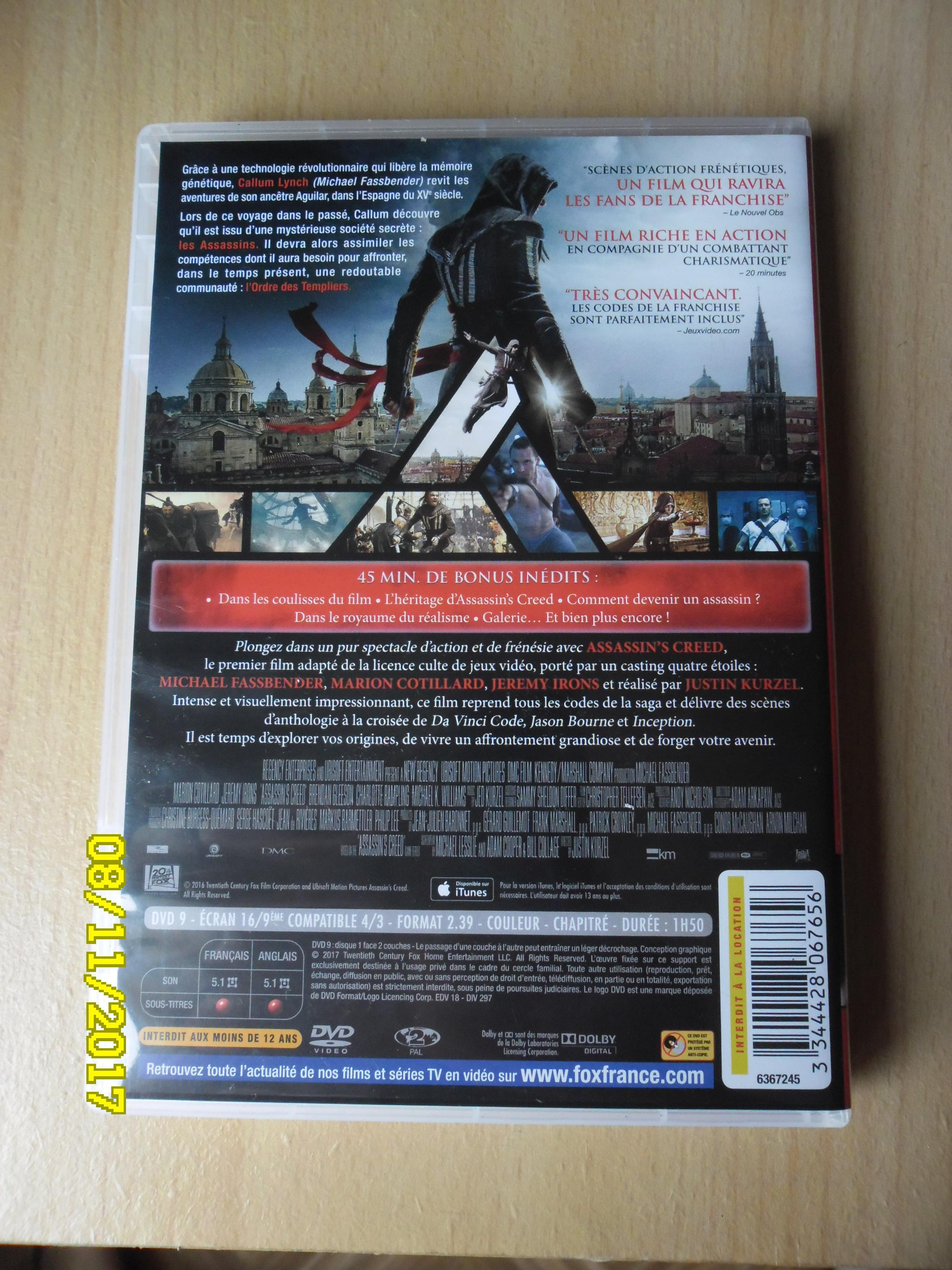 troc de troc dvd assassin's creed parfait etat image 1