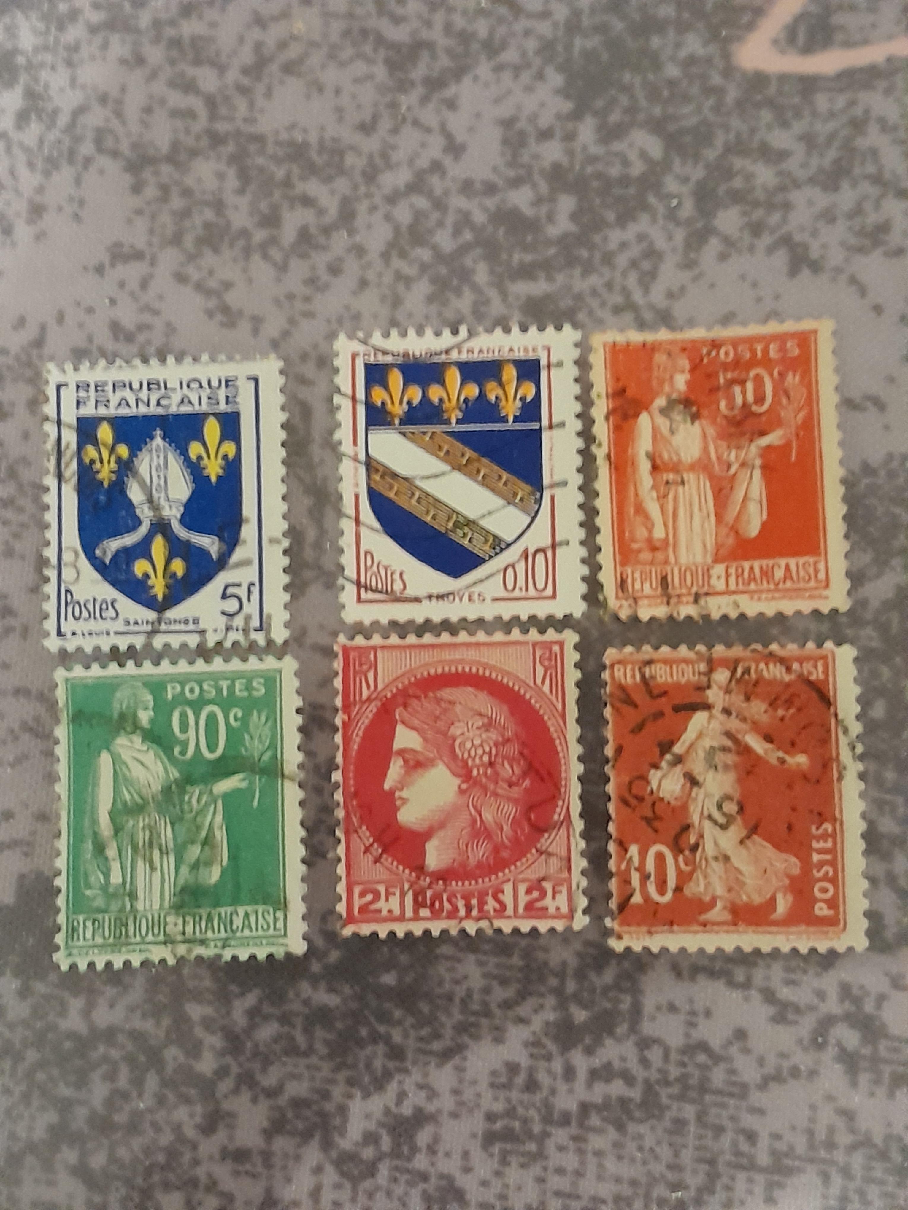 troc de troc réservé lot timbres français  1 image 0