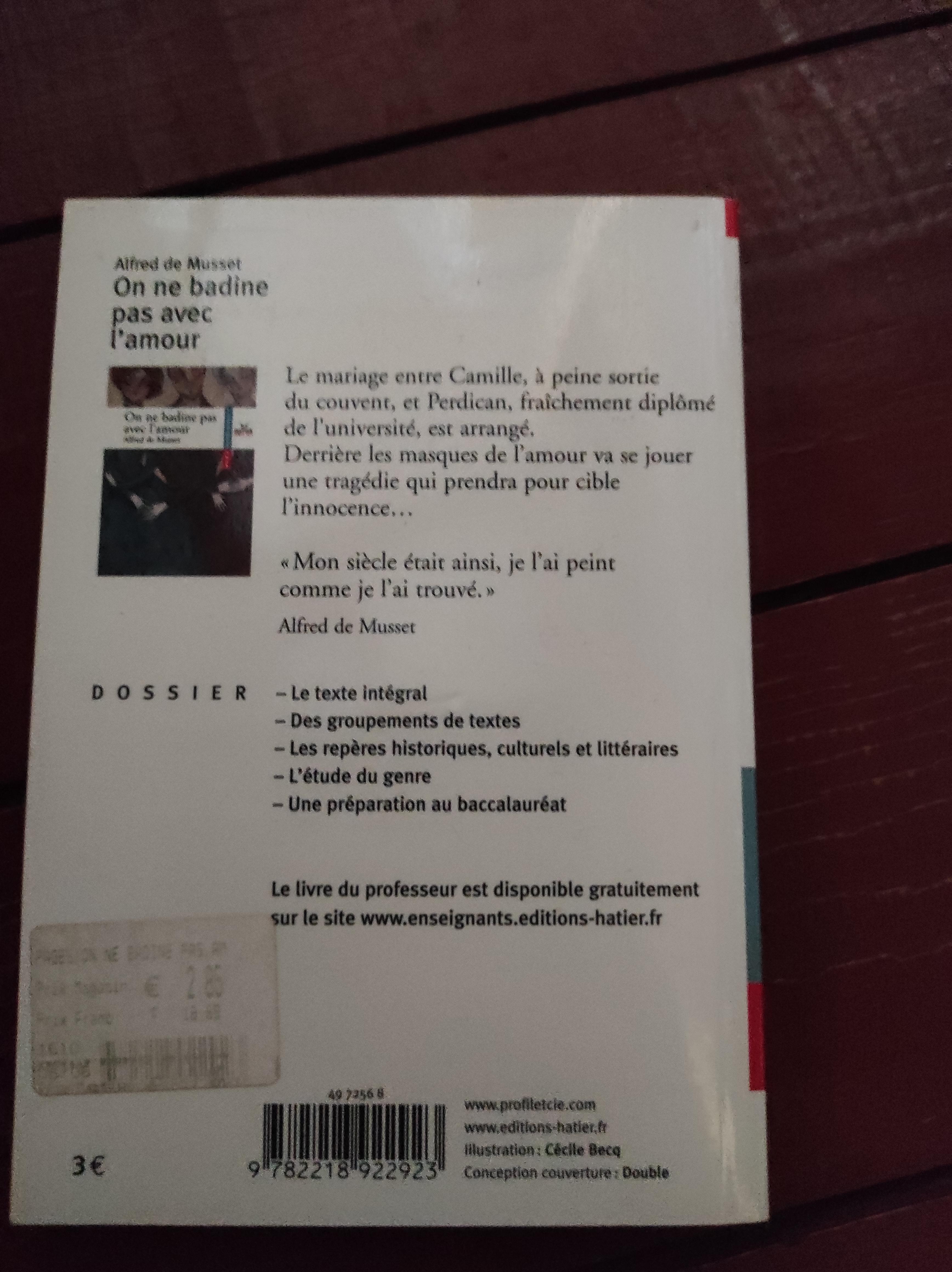troc de troc livre on ne badine pas avec l'amour image 1