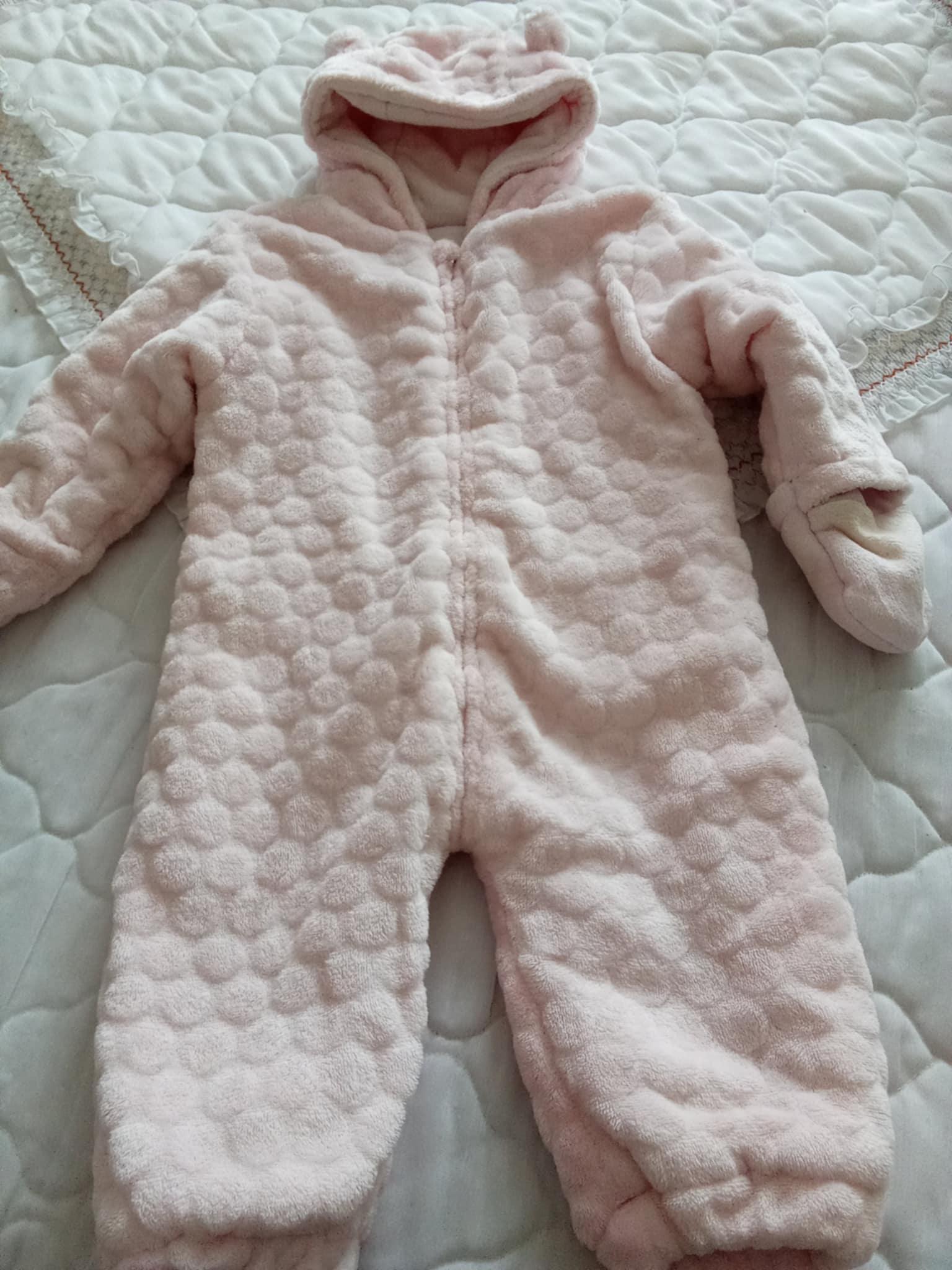 troc de troc combinaison rose pale hiver très chaud 1 an image 0