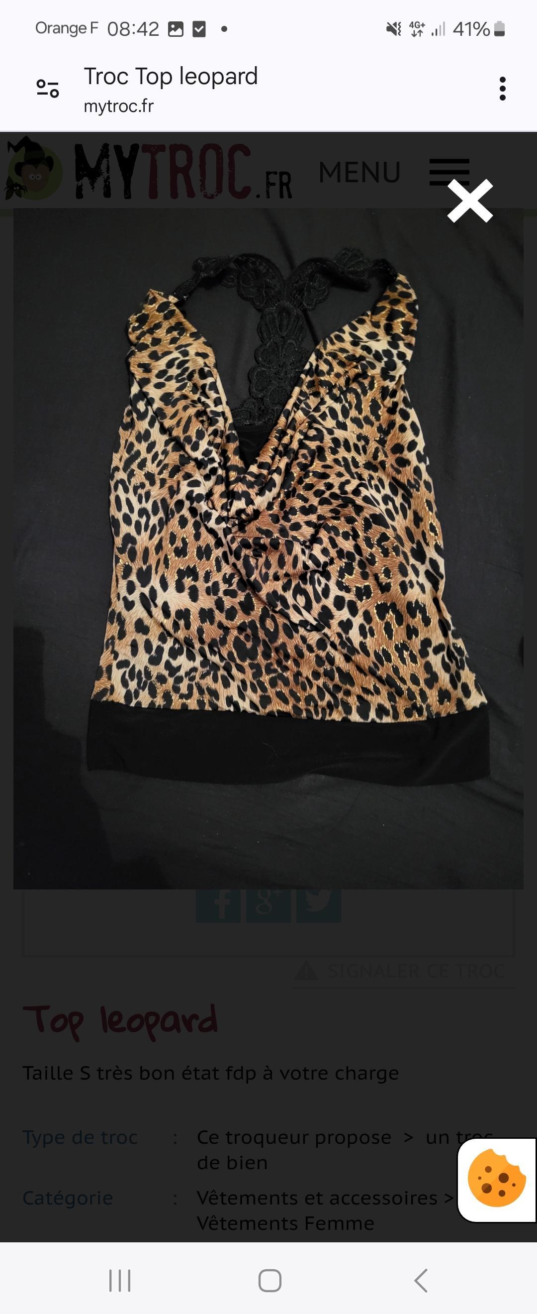 troc de troc top leopard image 0