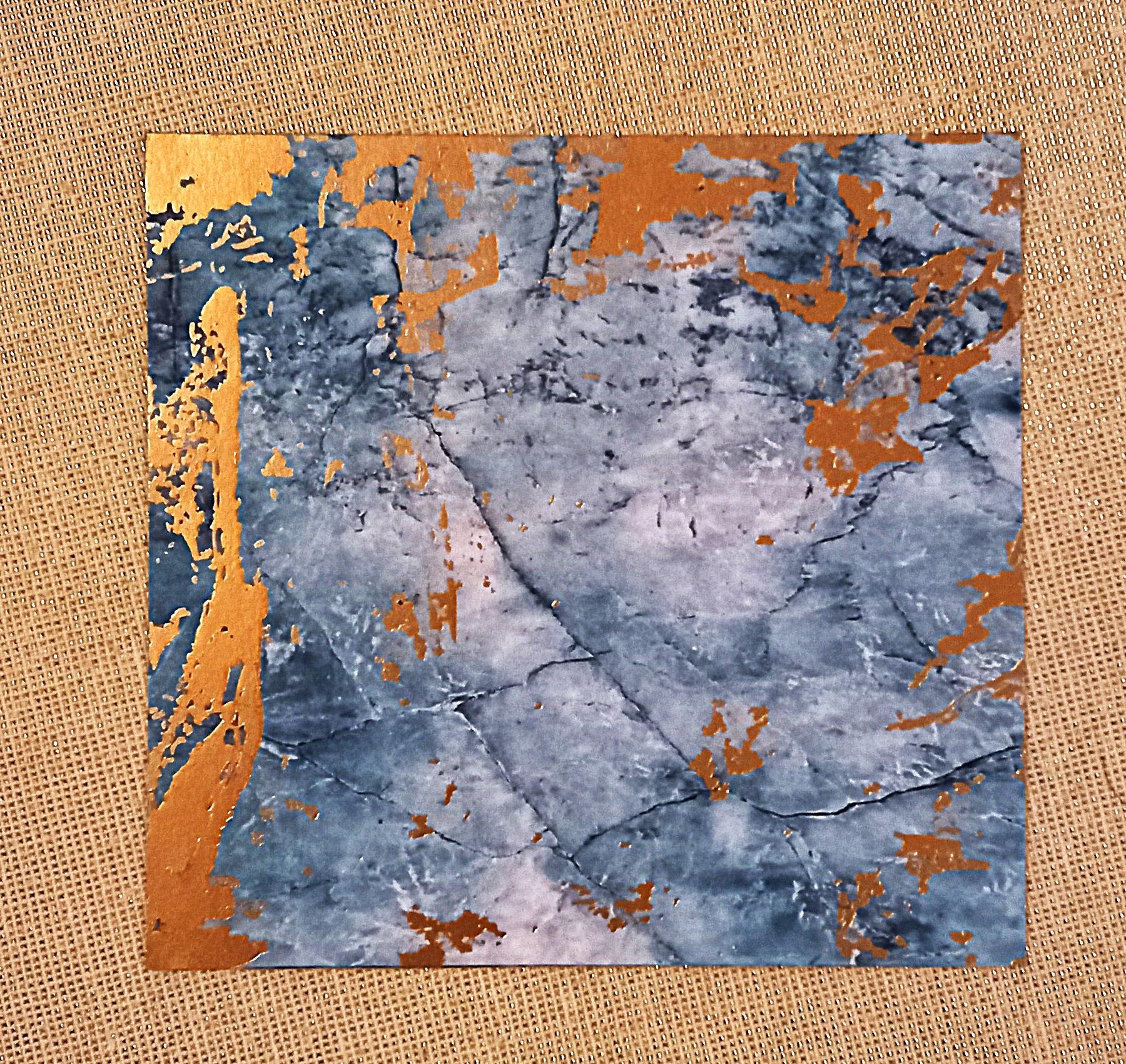 troc de troc carte marbrée bleue et dorée. image 0