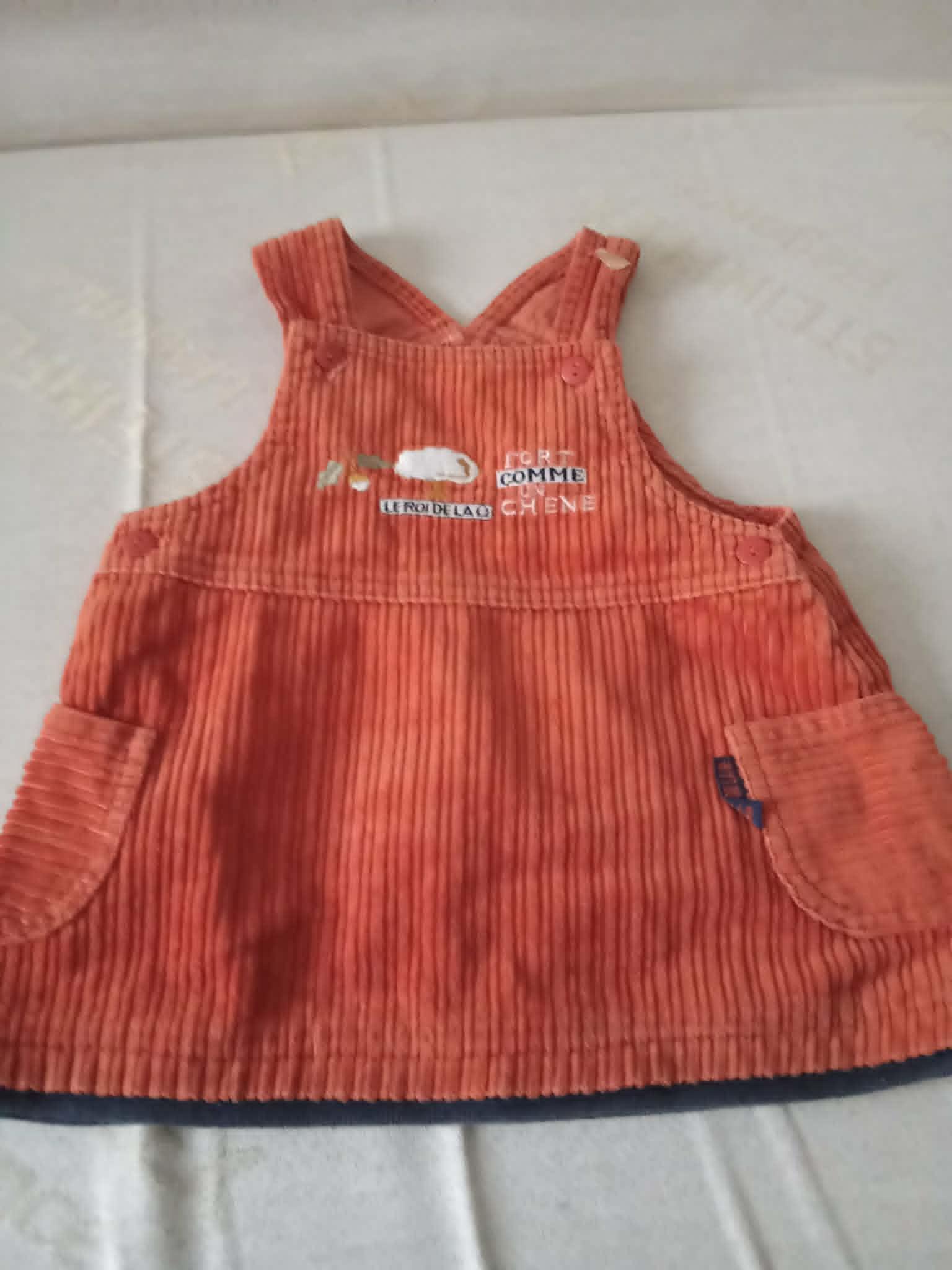 troc de troc robe orange velours 1 an image 0