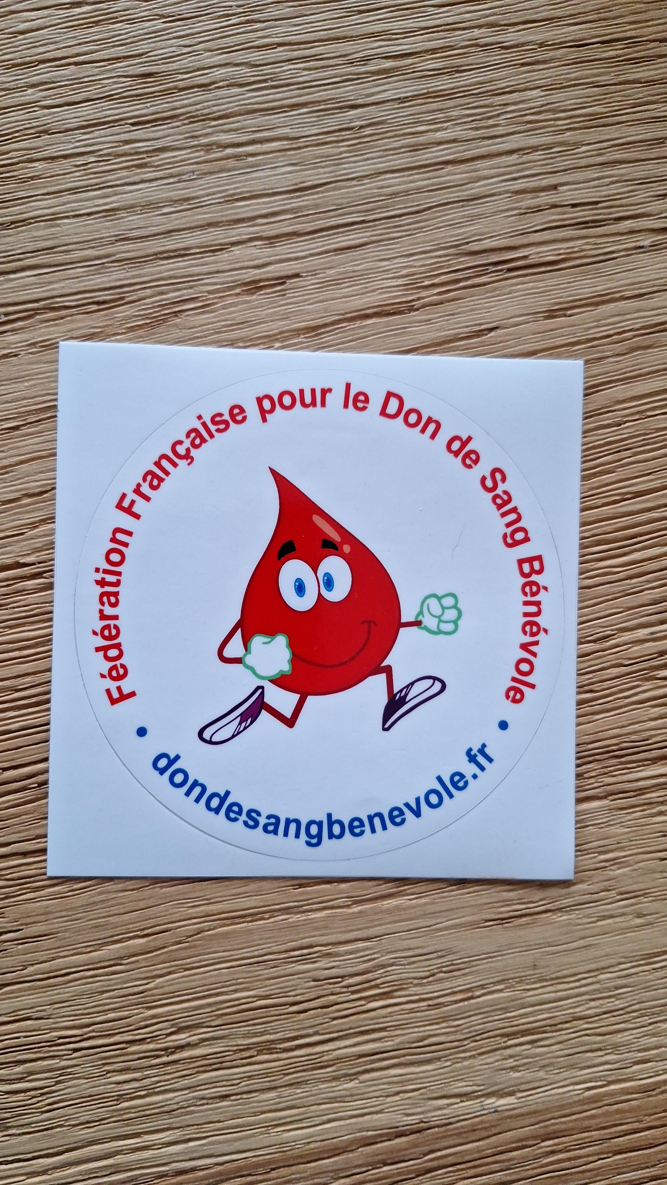 troc de troc autocollant don de sang image 0