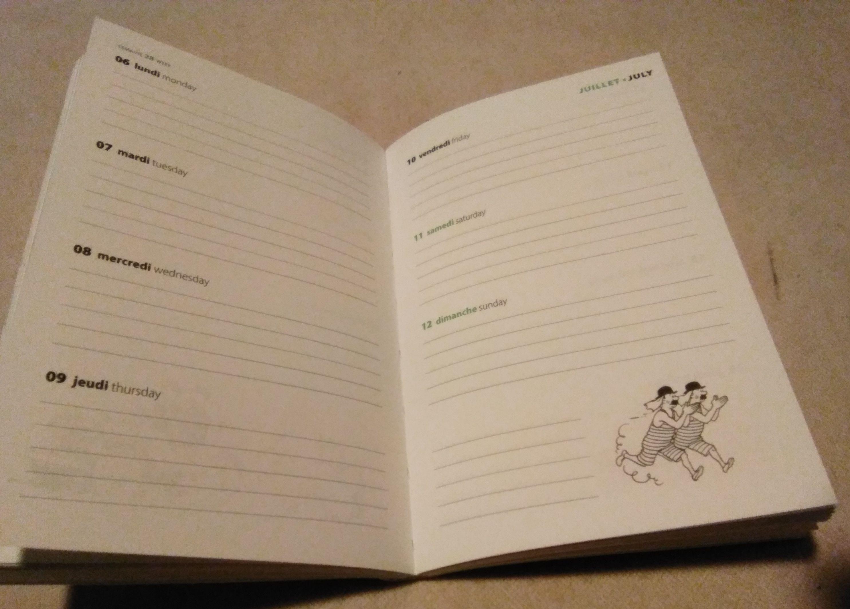 troc de troc petit agenda 2026, tintin, neuf image 1