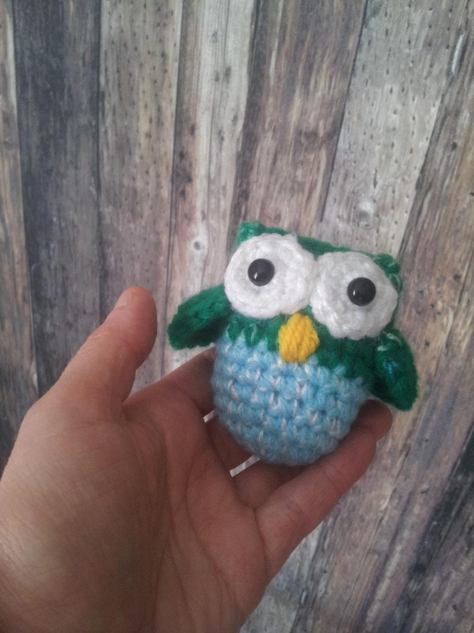 troc de troc mini hibou au crochet fait main #4 image 0