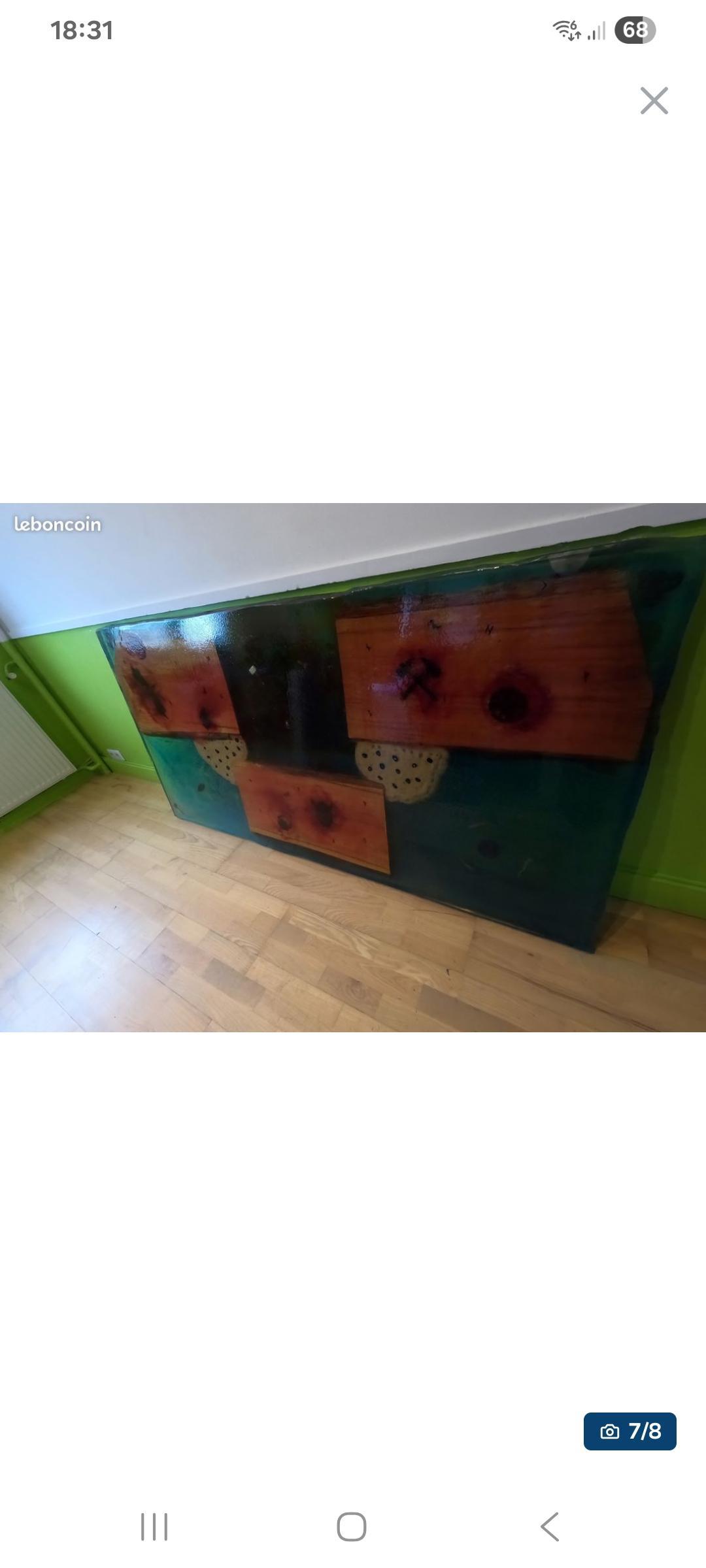 troc de troc don d'une table en résine époxy image 1