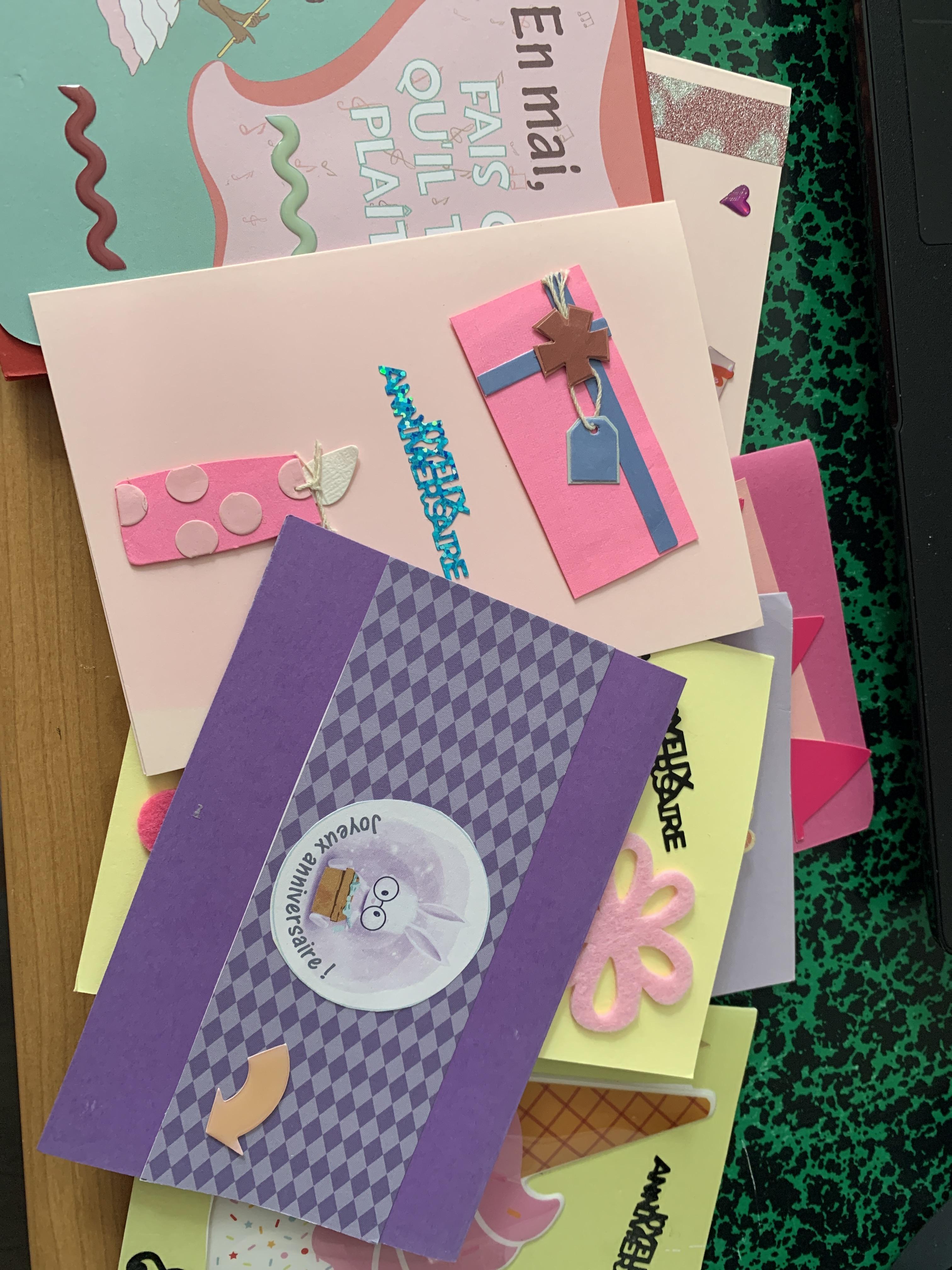 troc de troc un lot de 8 cartes d anniversaire image 0