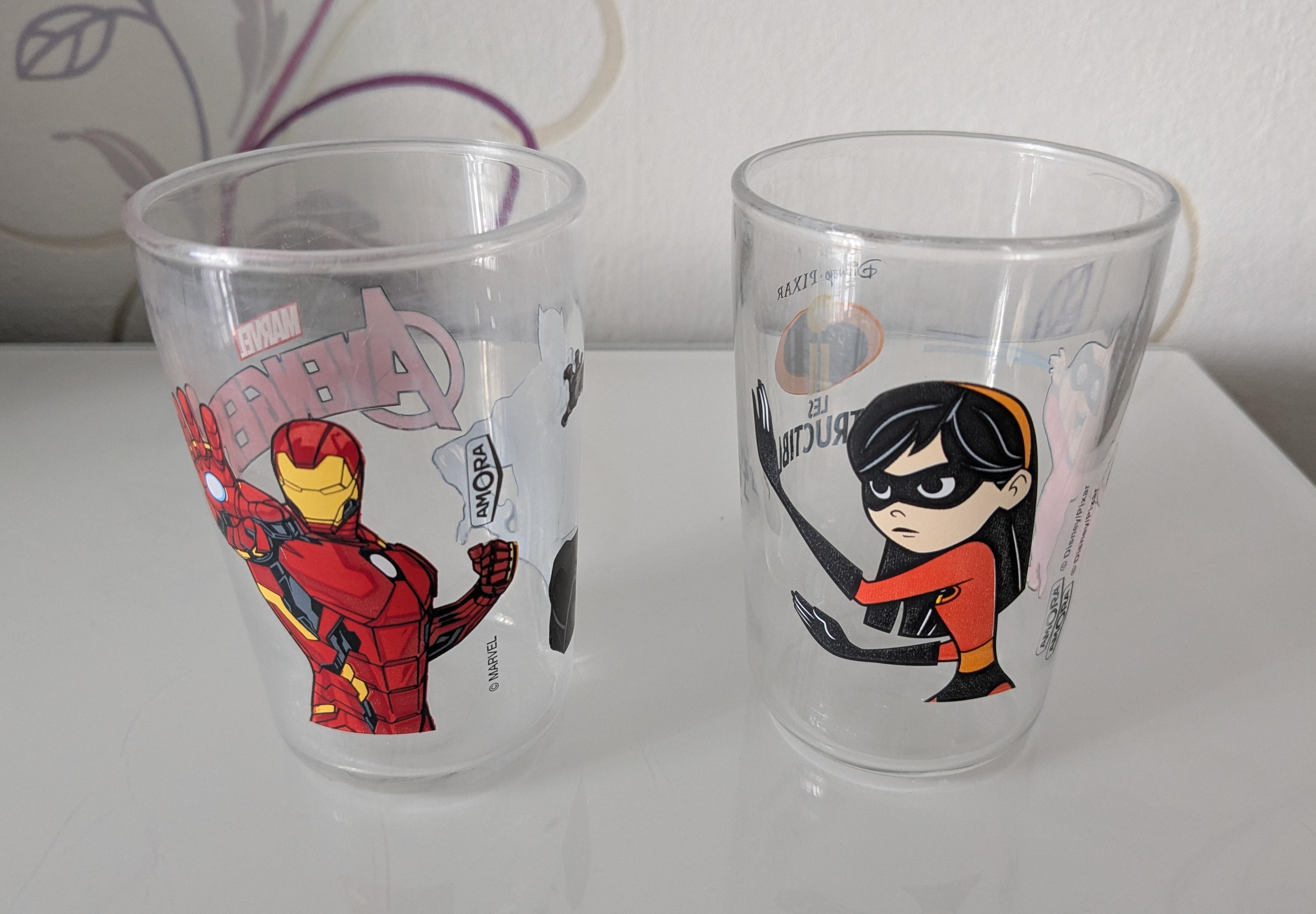 troc de troc lot 2 verres amora - disney image 0