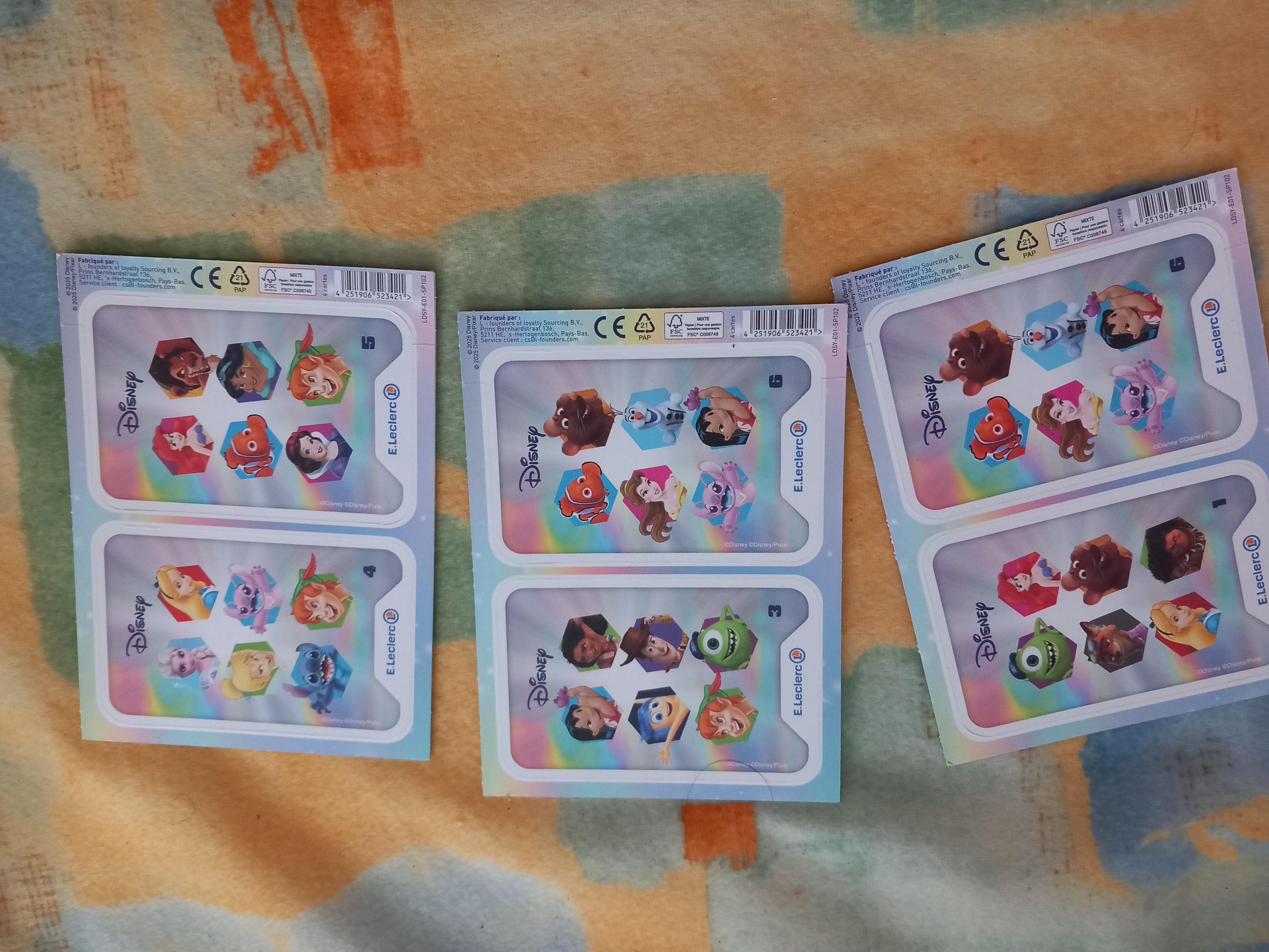 troc de troc 3 pochettes leclerc disney  envoi compris réservé image 0