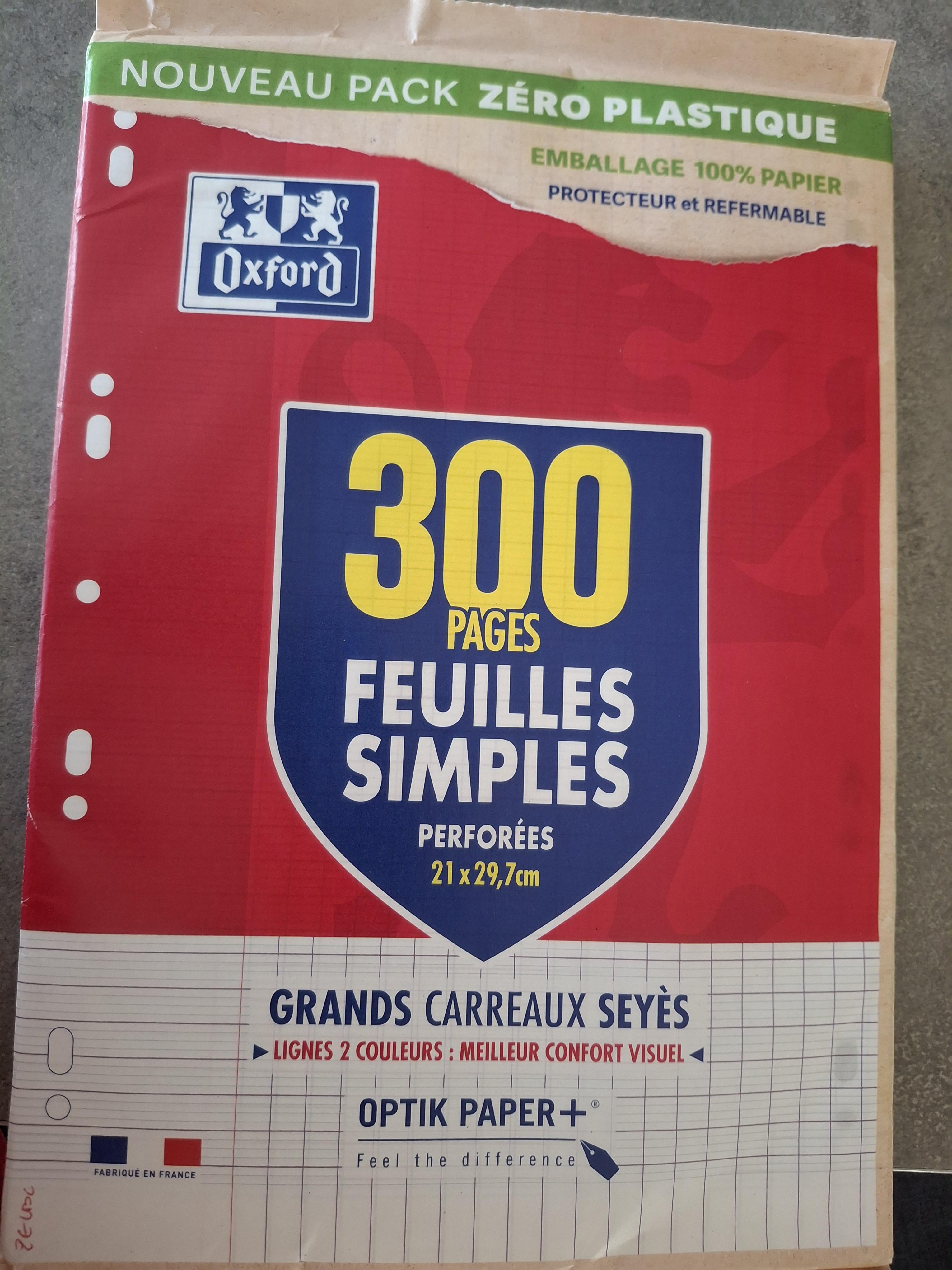 troc de troc feuilles simples grands carreaux image 0