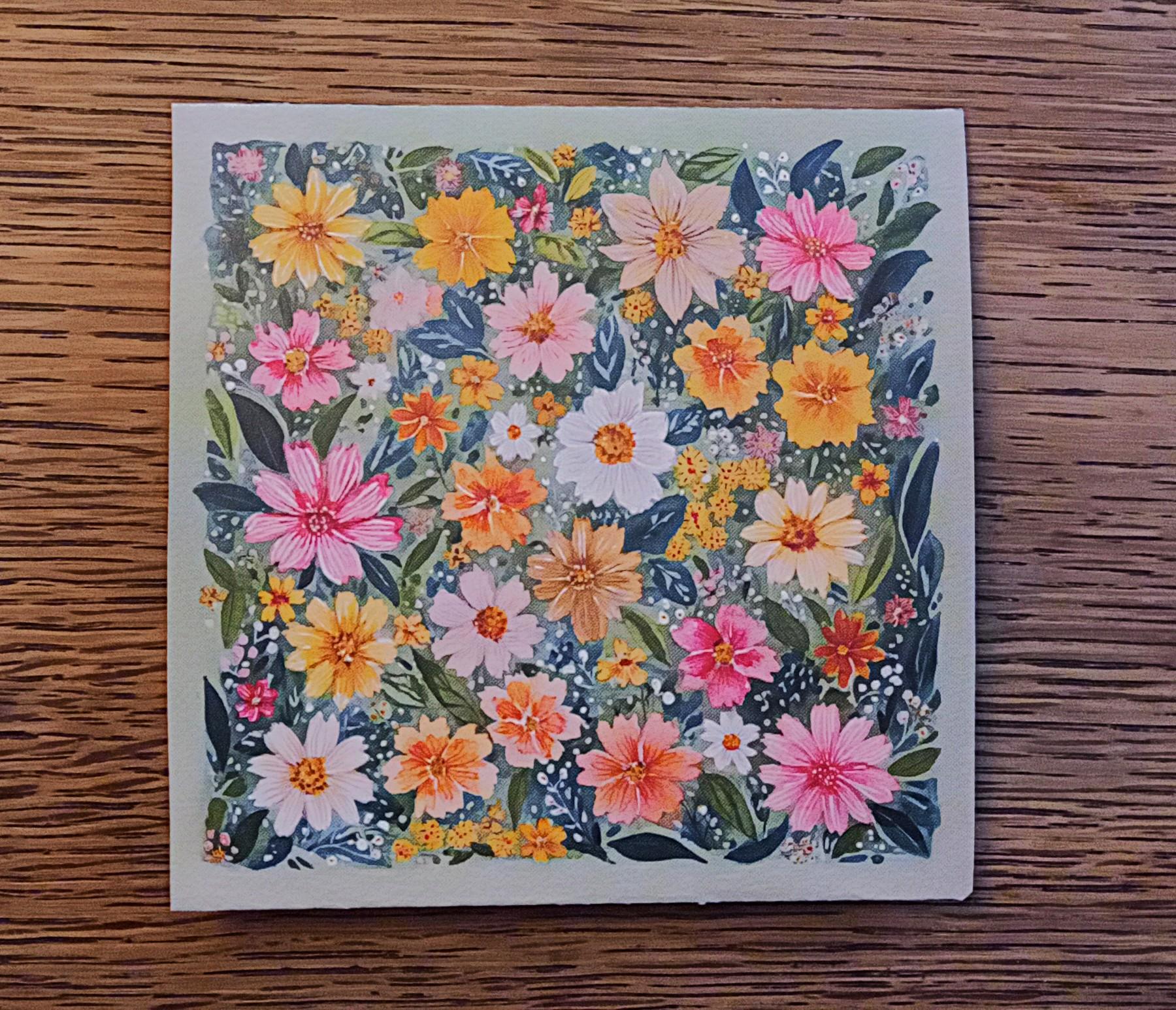 troc de troc carte florale qui s'ouvre. image 1