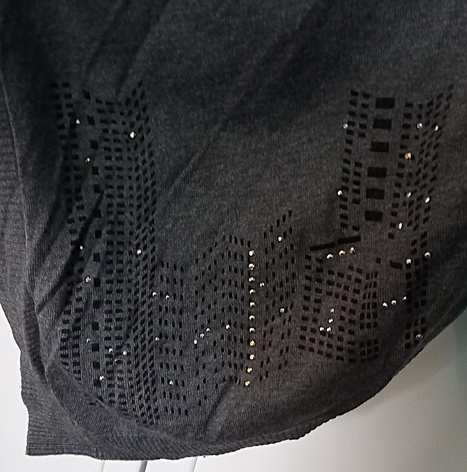 troc de troc gilet gris asymétrique ouvert. image 2