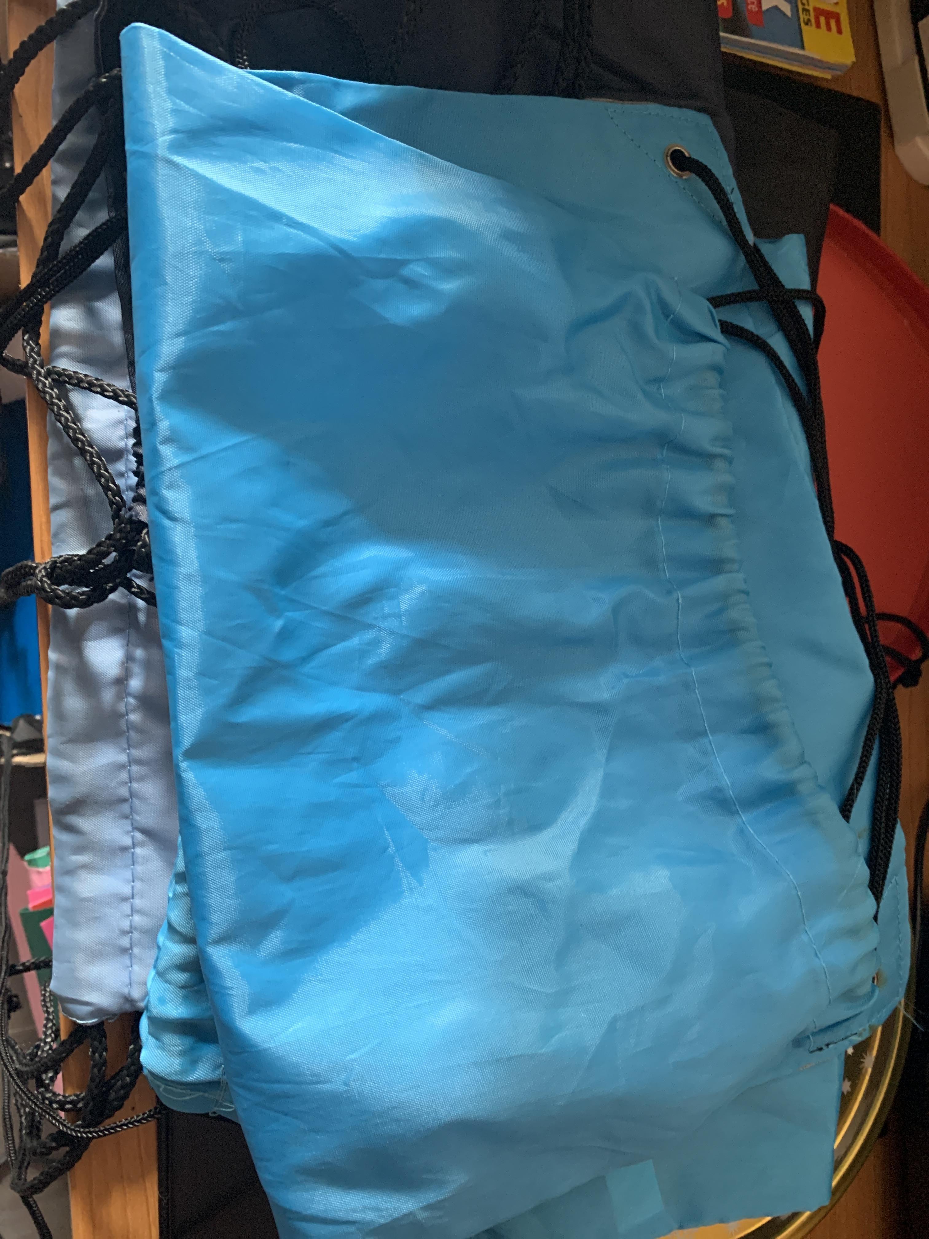 troc de troc sac nylon, avec cordon de serrage, bleu noir image 0
