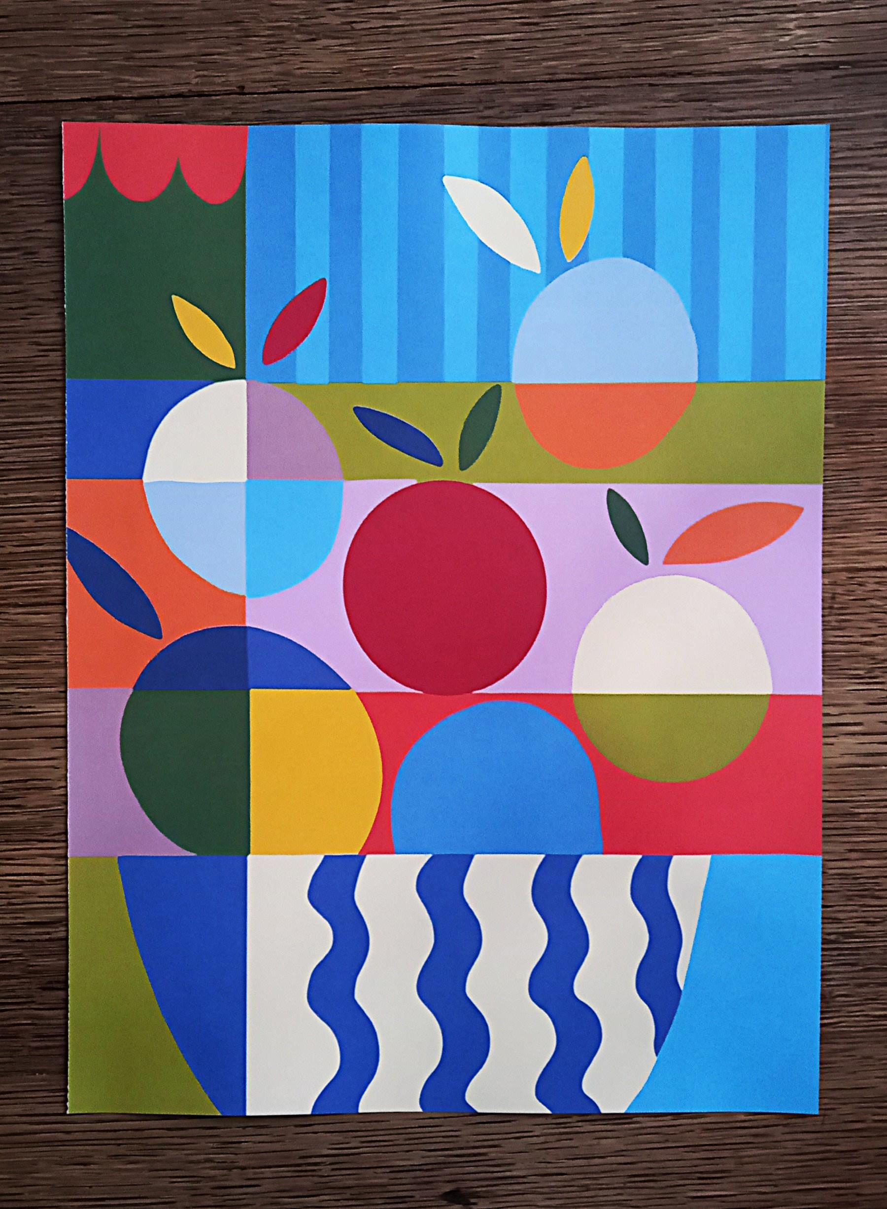 troc de troc affiche "colour block mandarine". image 0