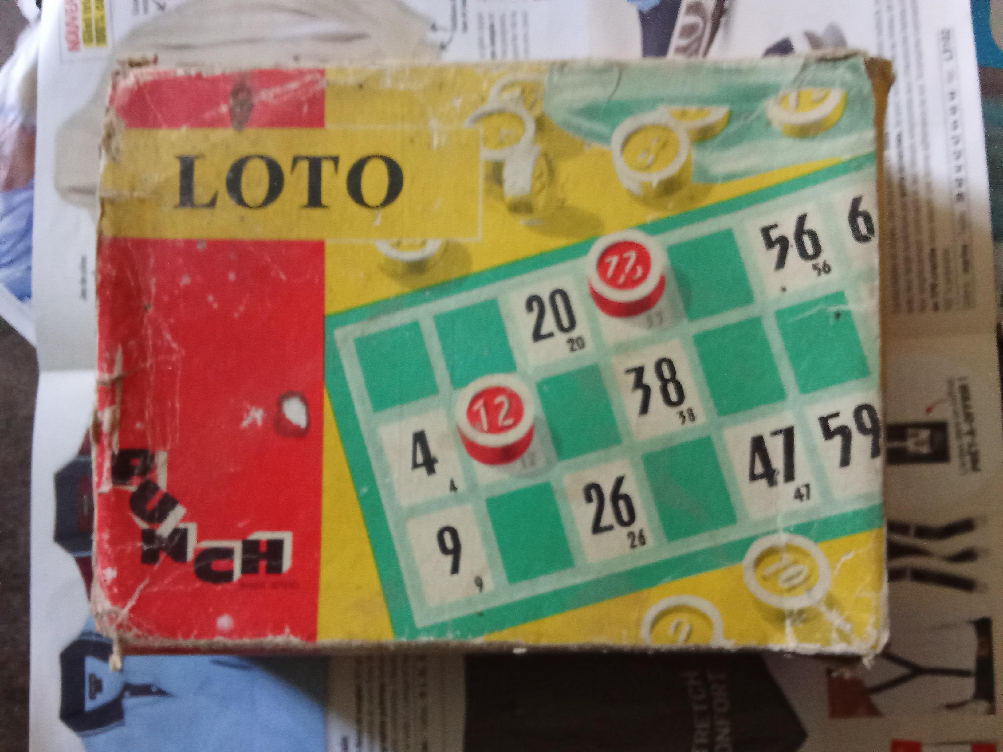 troc de troc ancien jeu loto complet vintage emballage abîmé idem ,couvercle image 0