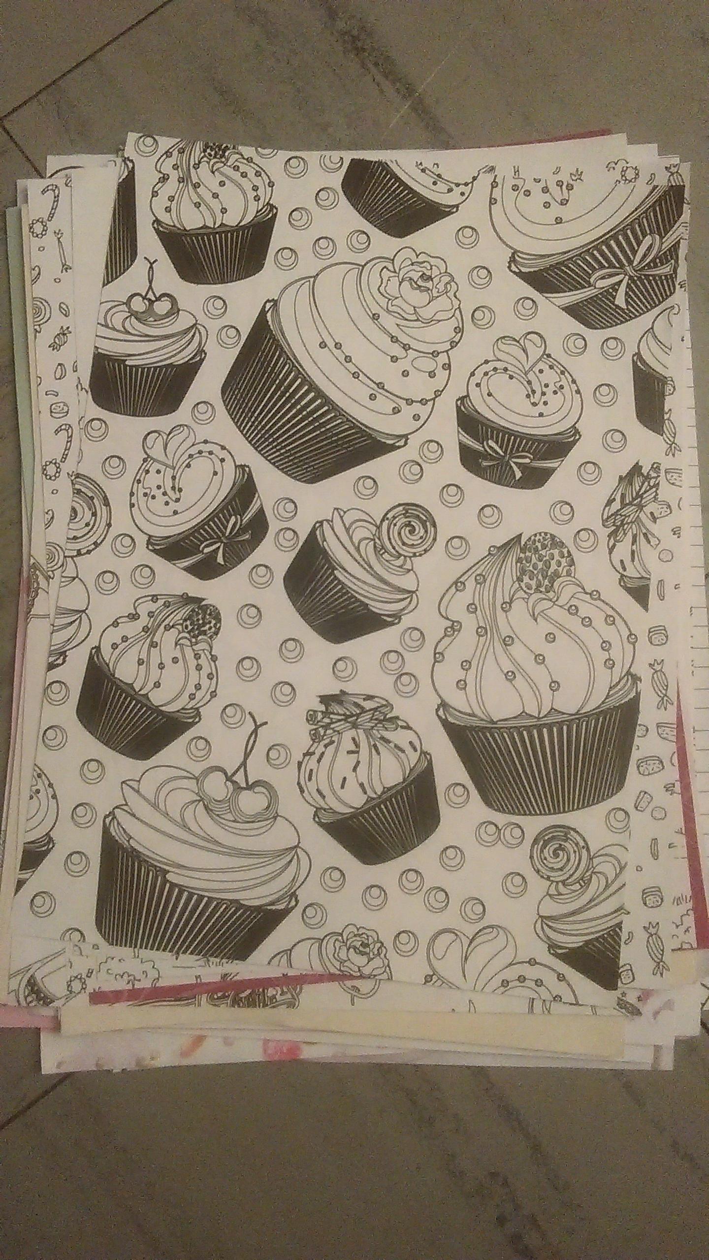 troc de troc coloriages de gâteaux, sucreries, bonbons, donuts, cupcakes, etc. image 0