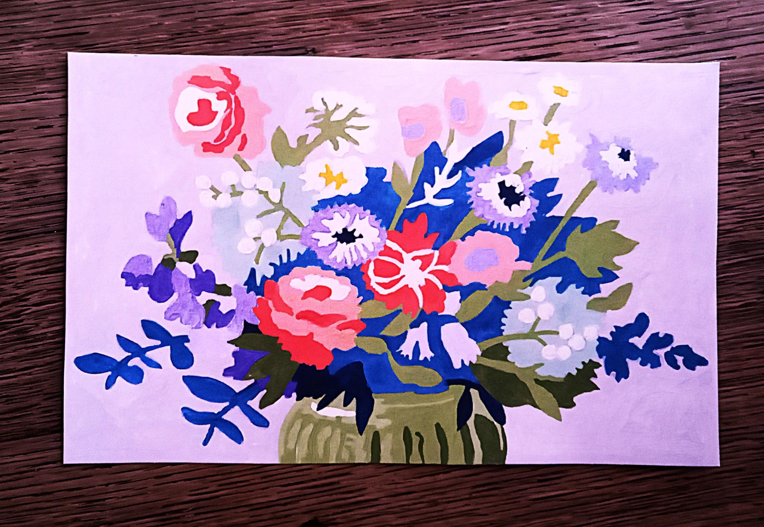 troc de troc grande carte "bouquet de fleurs". image 0