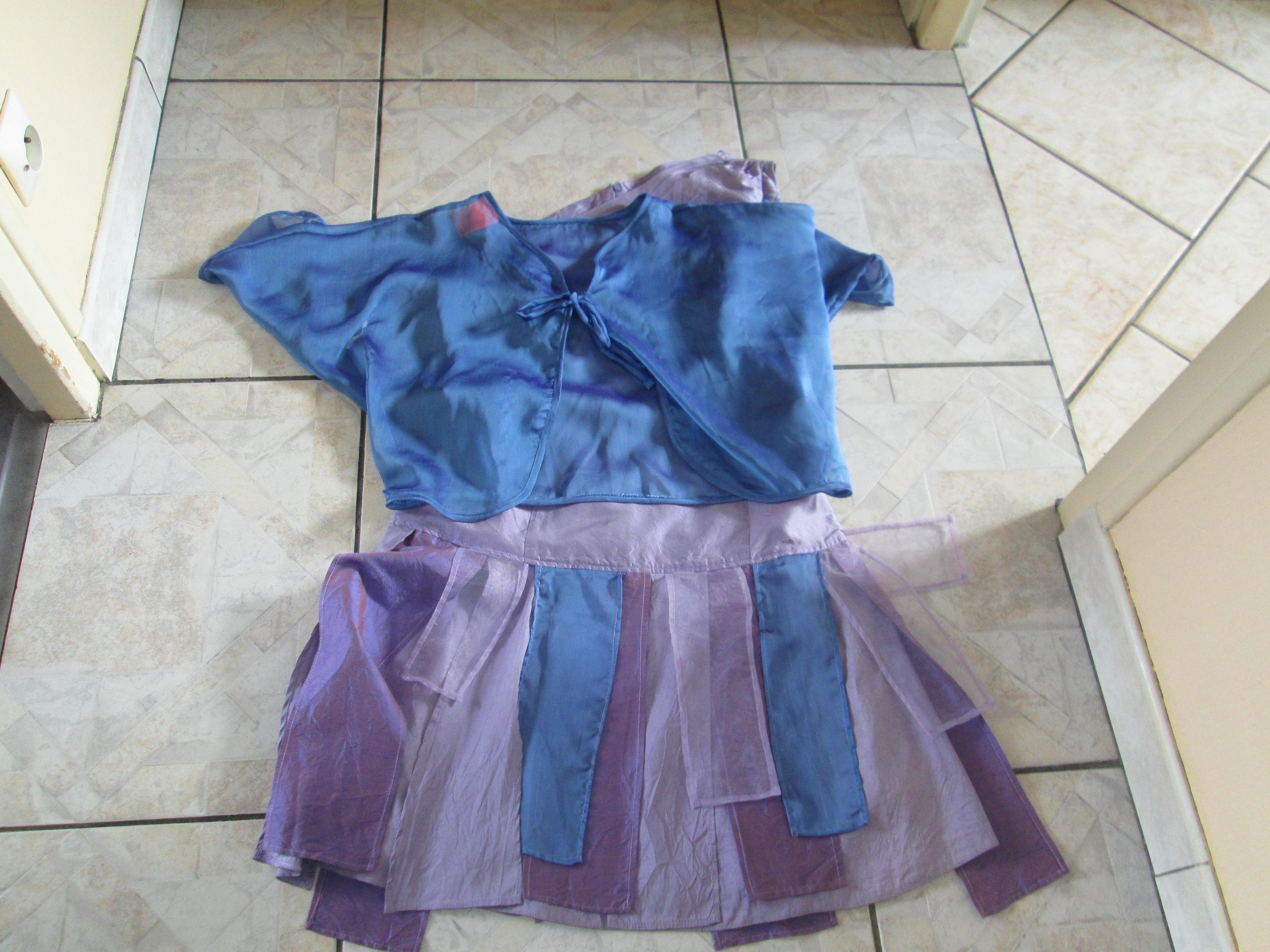 troc de troc robe en soie creation unique taille 40/42 avec son bolero image 1