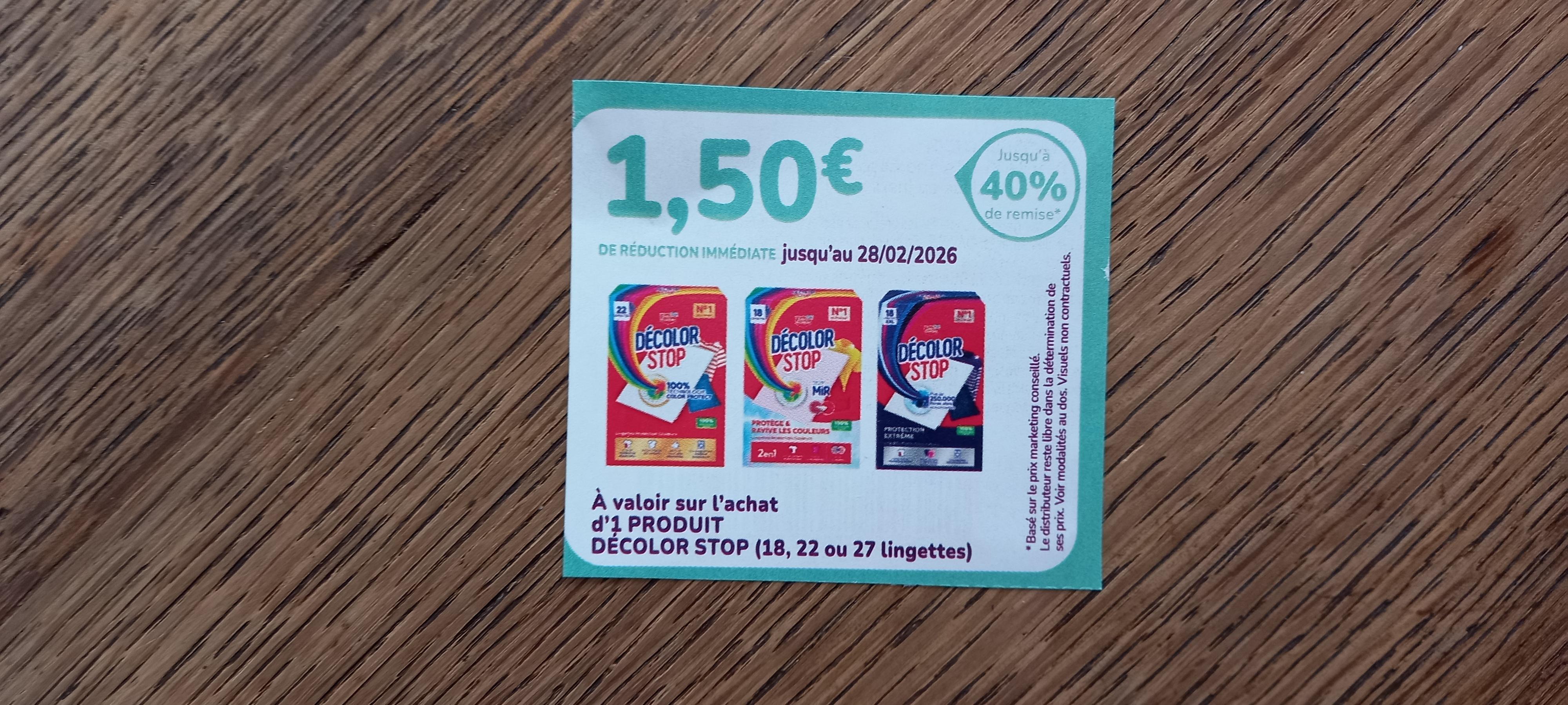 troc de troc bon de réduction decolor stop. image 0
