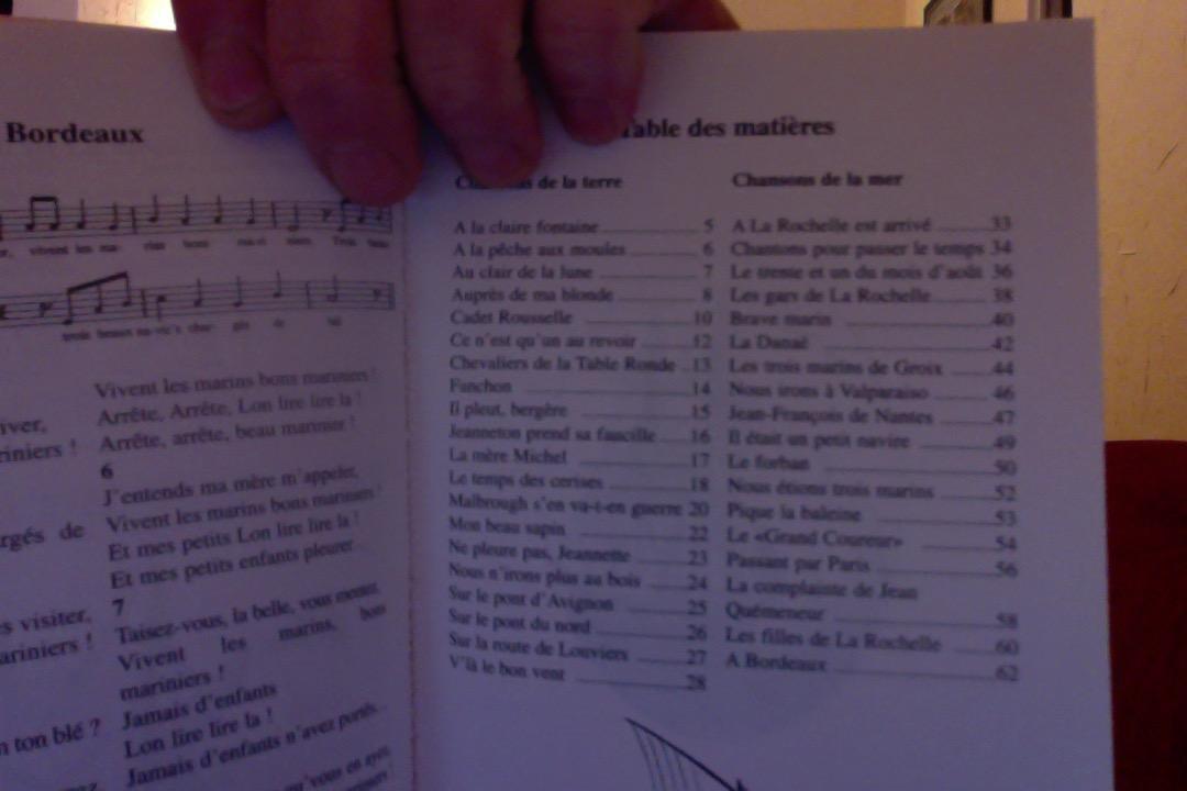 troc de troc port compris - livre chansons françaises de jadis - tbe image 2