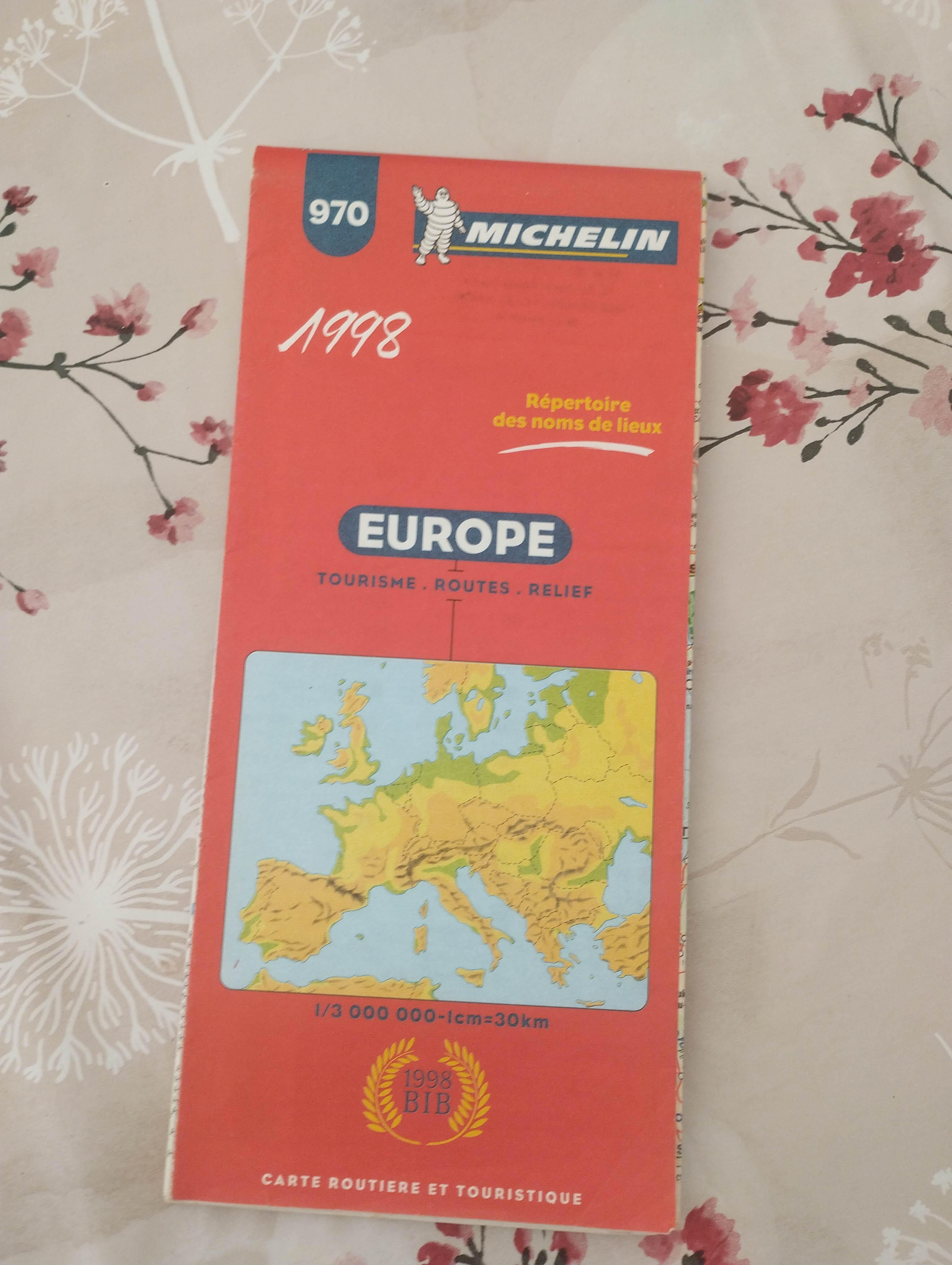 troc de troc carte michelin europe routes et reliefs image 0