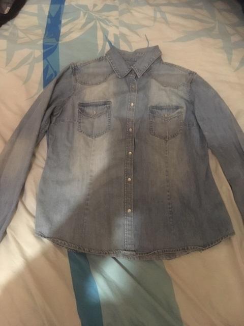 troc de troc réservé nonore13 chemise bleu jean délavé taille 42 image 0