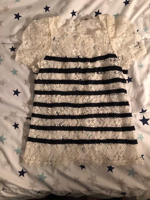 troc de troc chemisier dentelle maje transparent boutonné dos taille m image 0