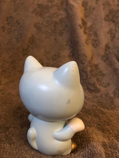 troc de troc (réservé) chat porte bonheur 11cm résine (petits défauts) image 2