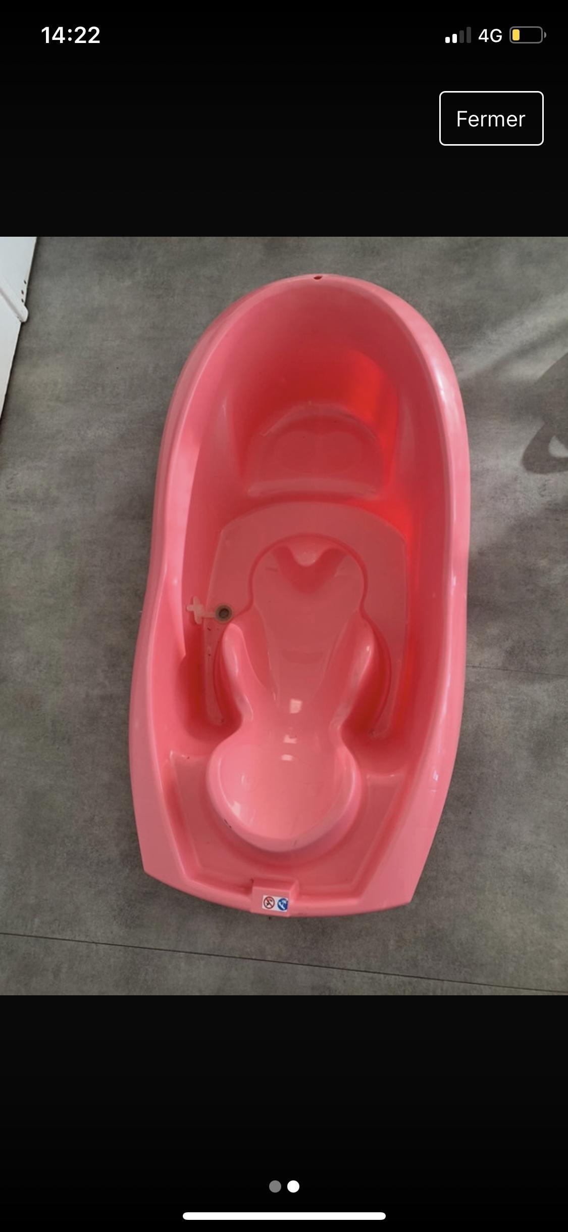 troc de troc baignoire bébé rose image 0