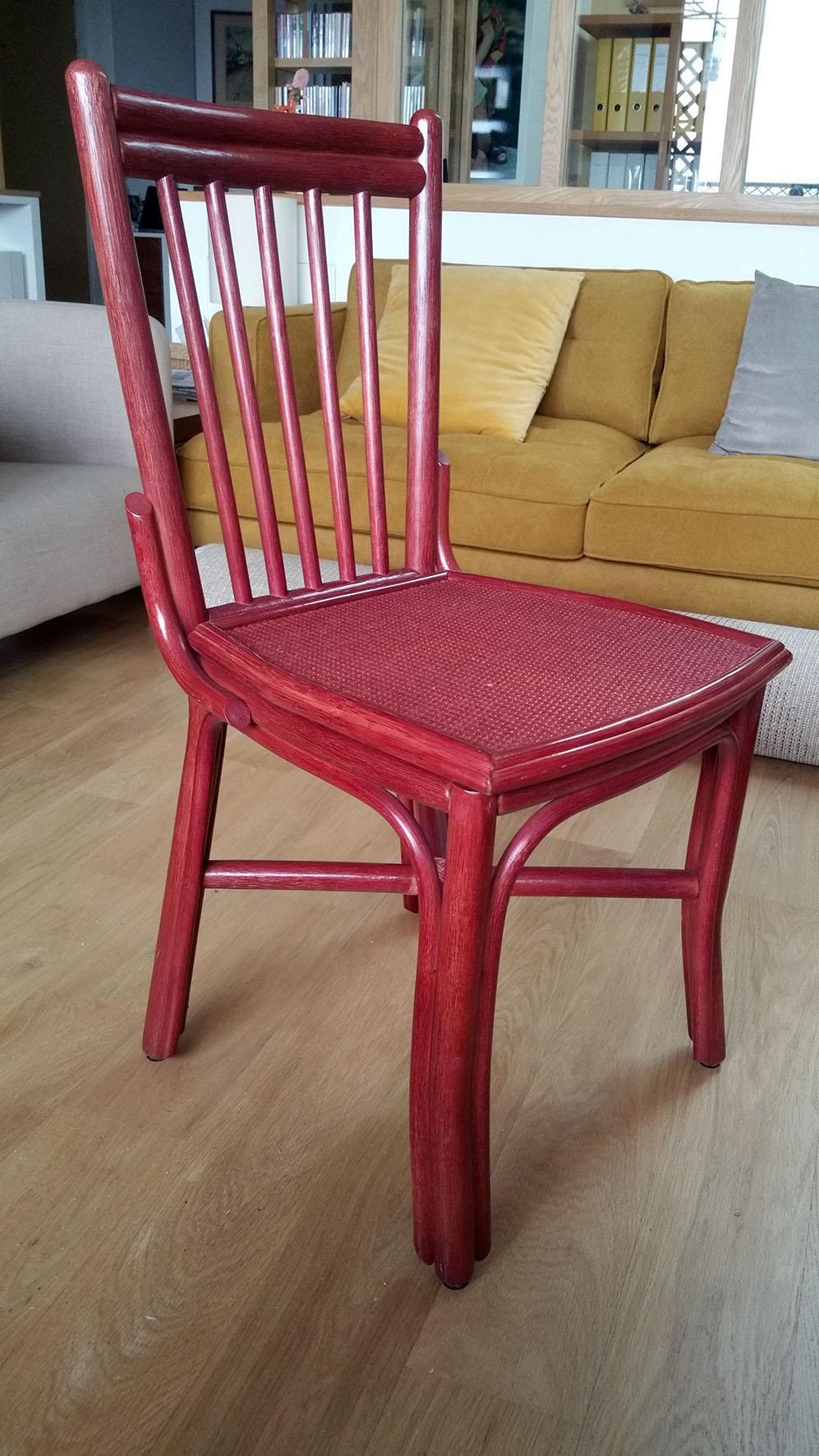 troc de troc chaises en bambou rouge image 0