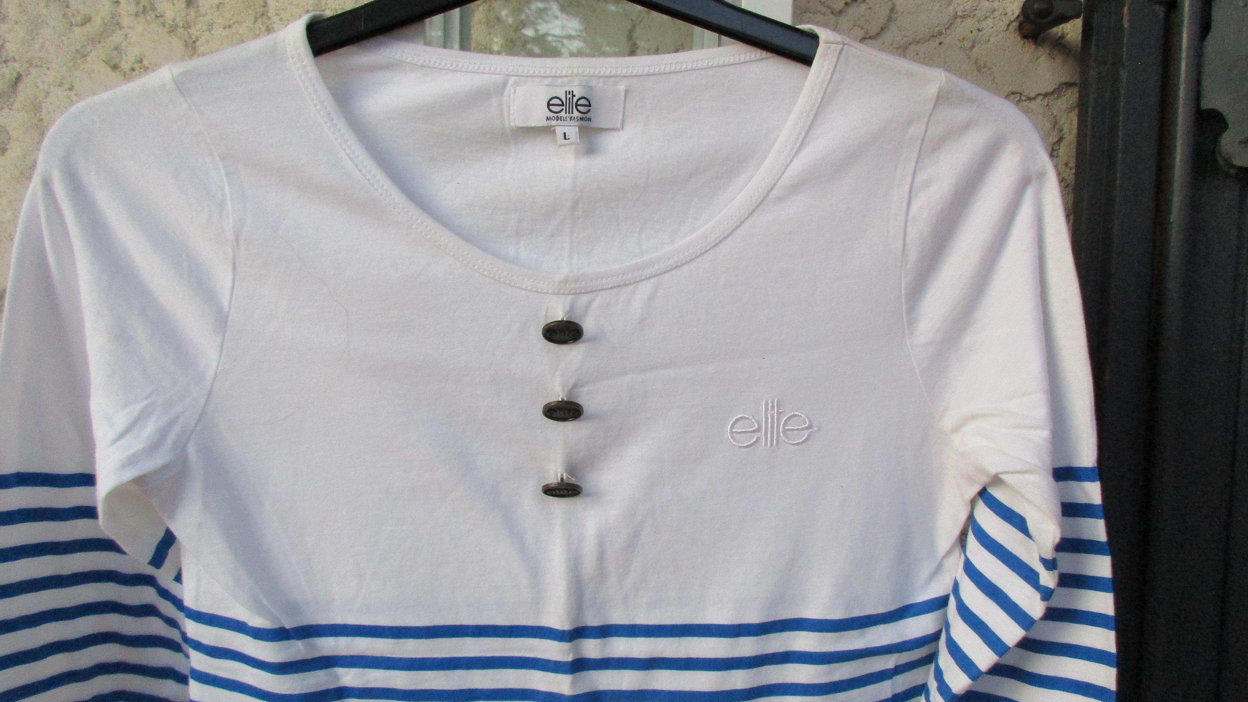 troc de troc tee shirt élite,motif en strass au dos t m image 1