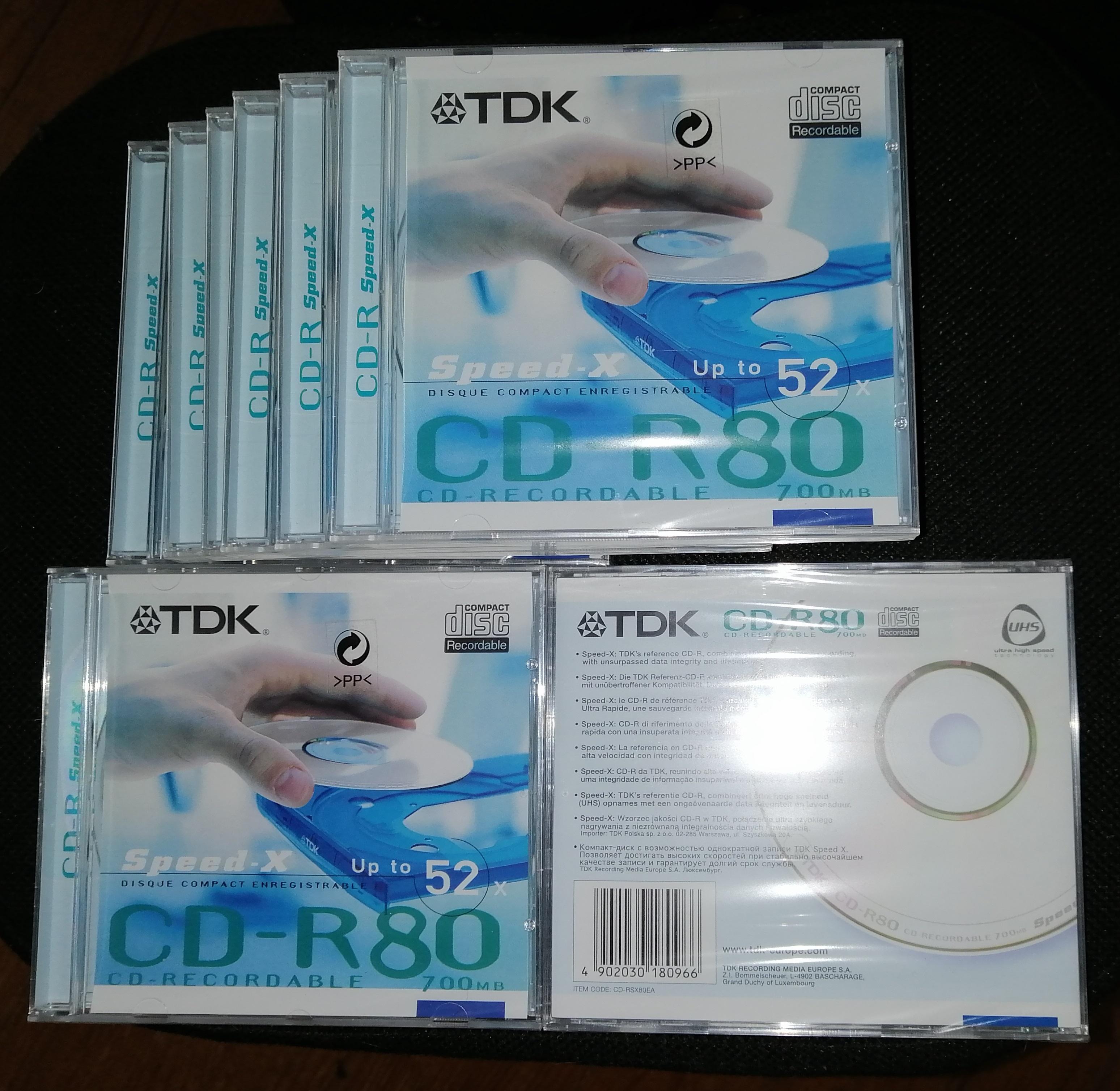 troc de troc cd-r80 tdk neufs sous cellophane image 0