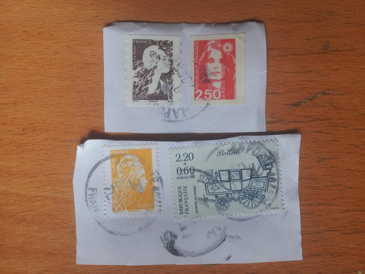 troc de troc lot 4 timbres france image 0