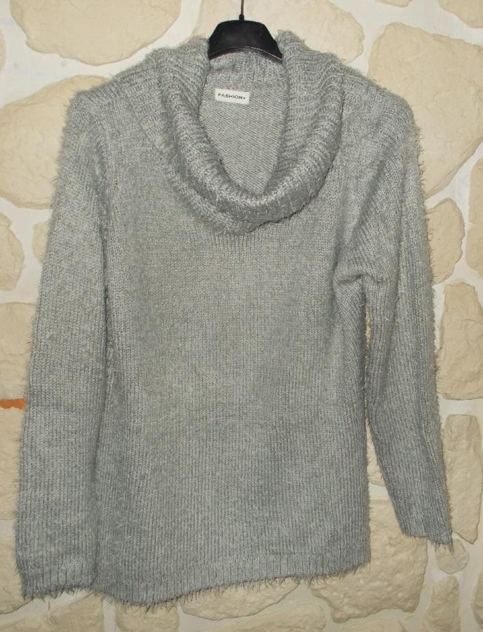 troc de troc pull chaud gris/bleu t.46 image 1