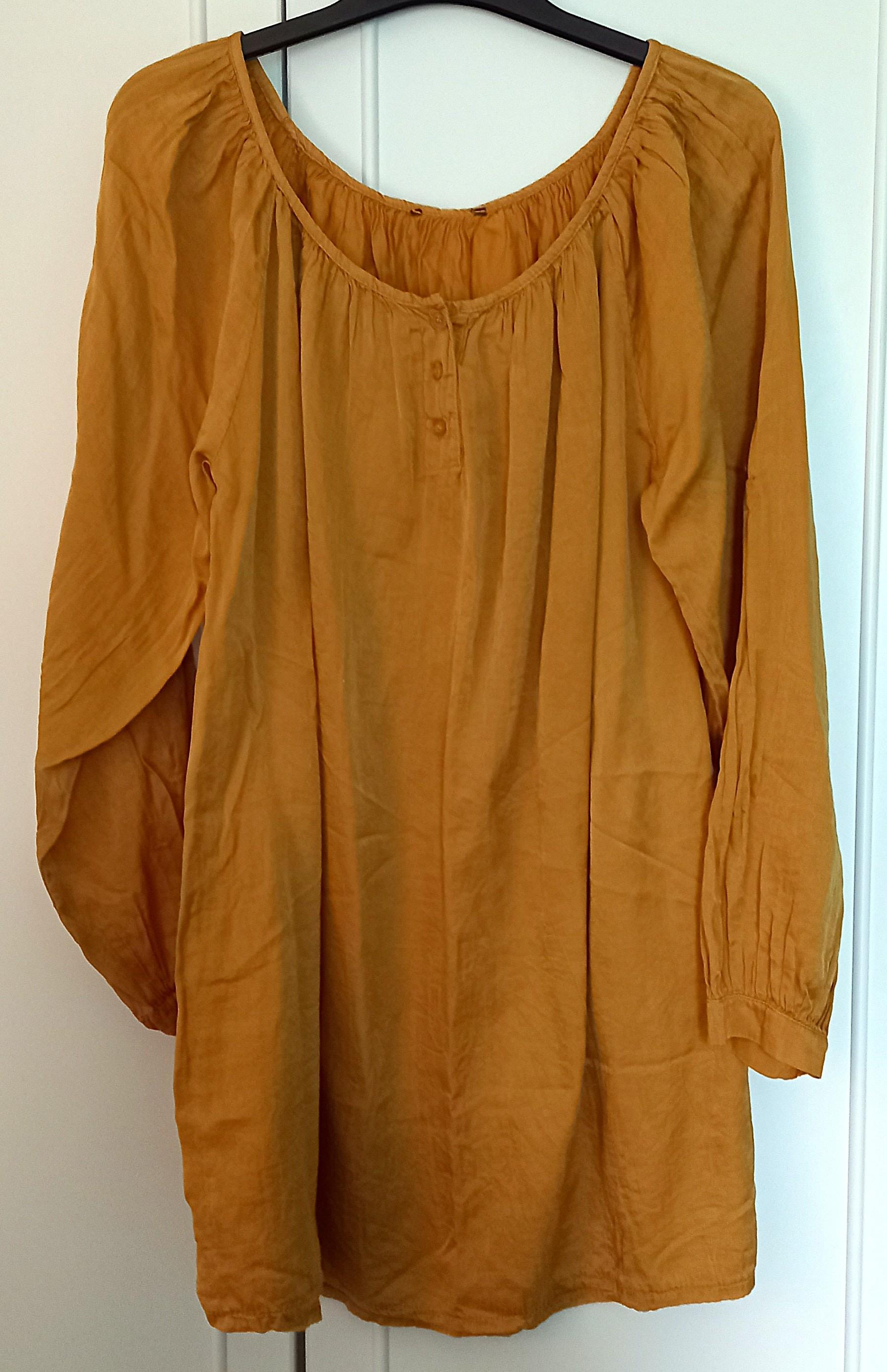 troc de troc blouse/tunique jaune moutarde. image 0