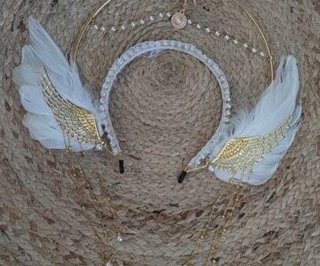 troc de troc couronne adulte plume & or image 0