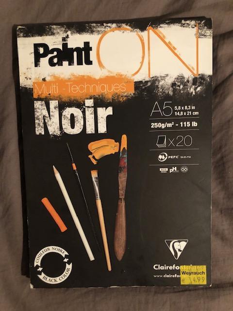 troc de troc pour sissi : carnet de 20 feuilles clairefontaine a5 250g/m2 noir image 0