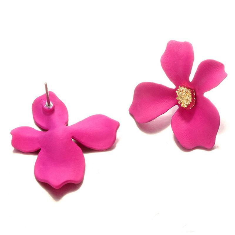 troc de troc boucles d'oreilles " fleurs de bohème " rose image 2