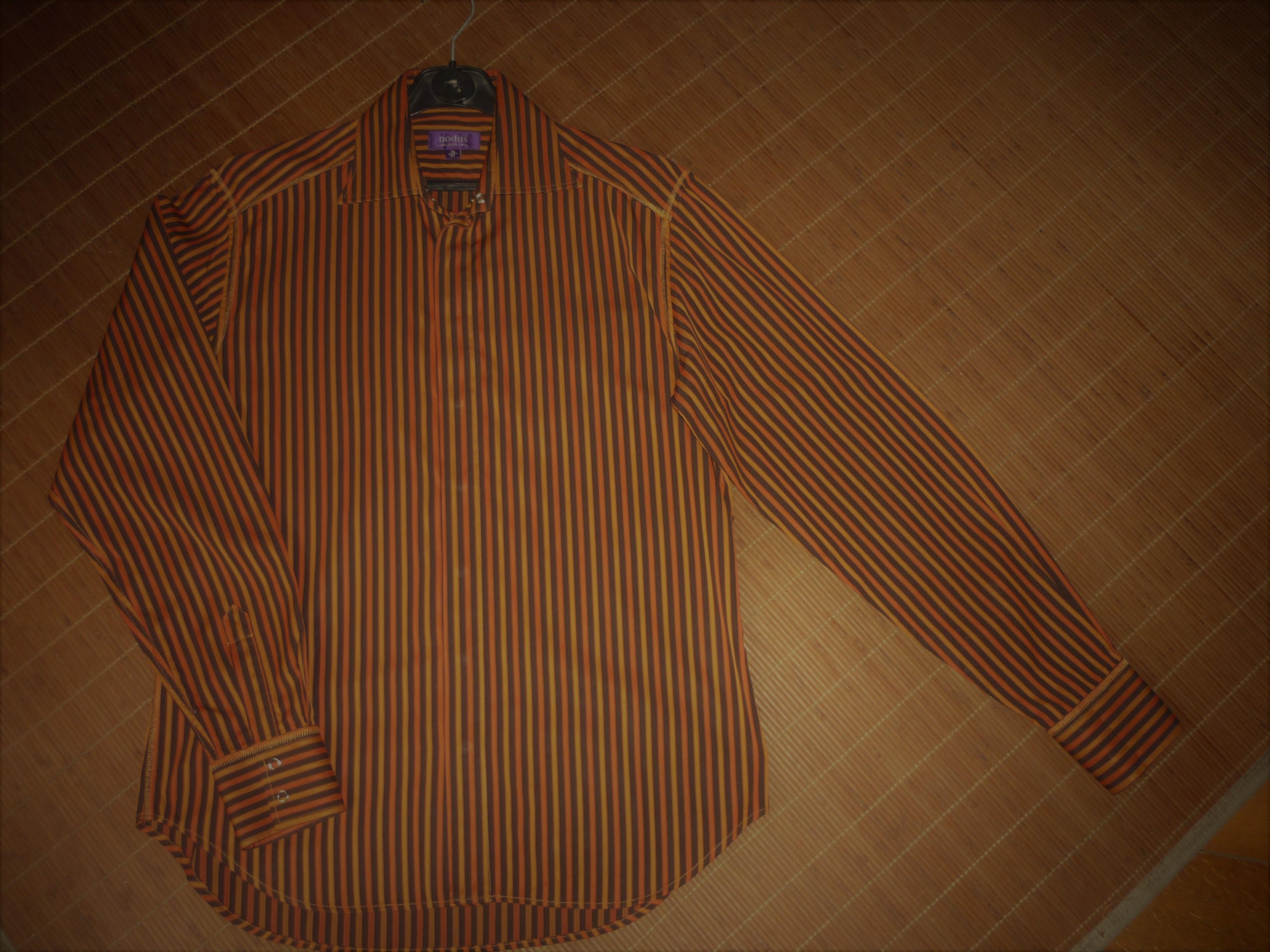 troc de troc chemise marron à rayures nodus masculin latin - taille 41 / 16 image 0