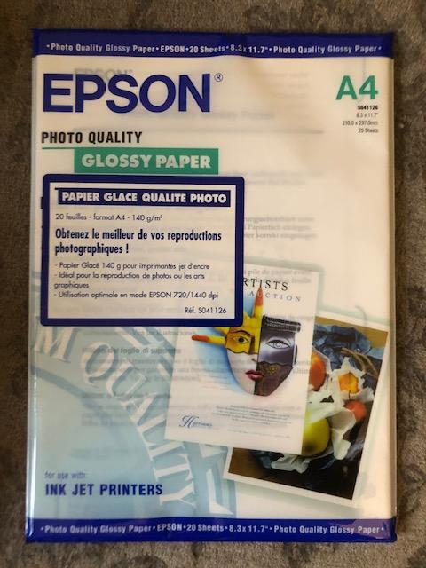 troc de troc 20 feuilles papier photo a4 140g/m2 epson image 0