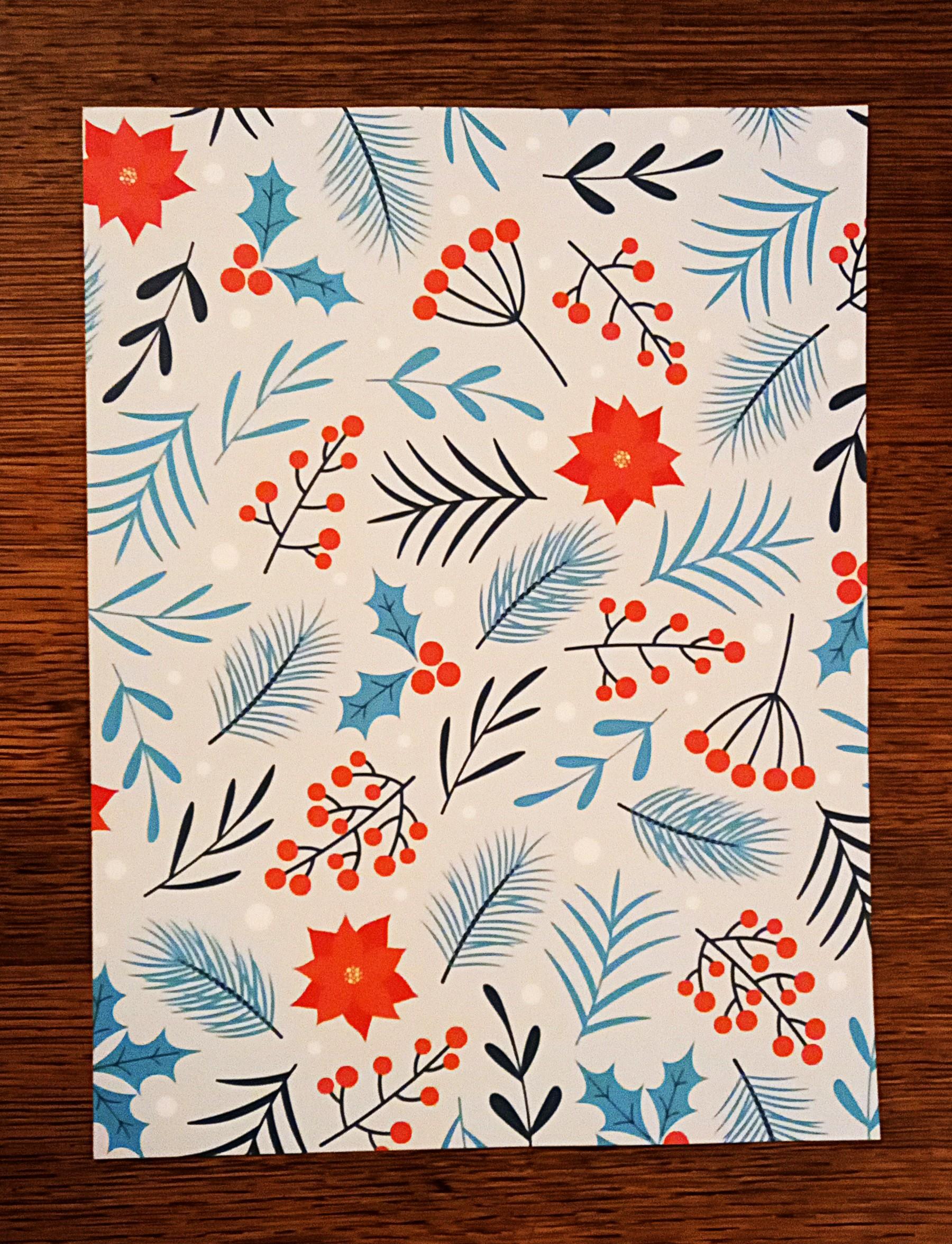 troc de troc papier créatif "branches de gui et sapin". image 0